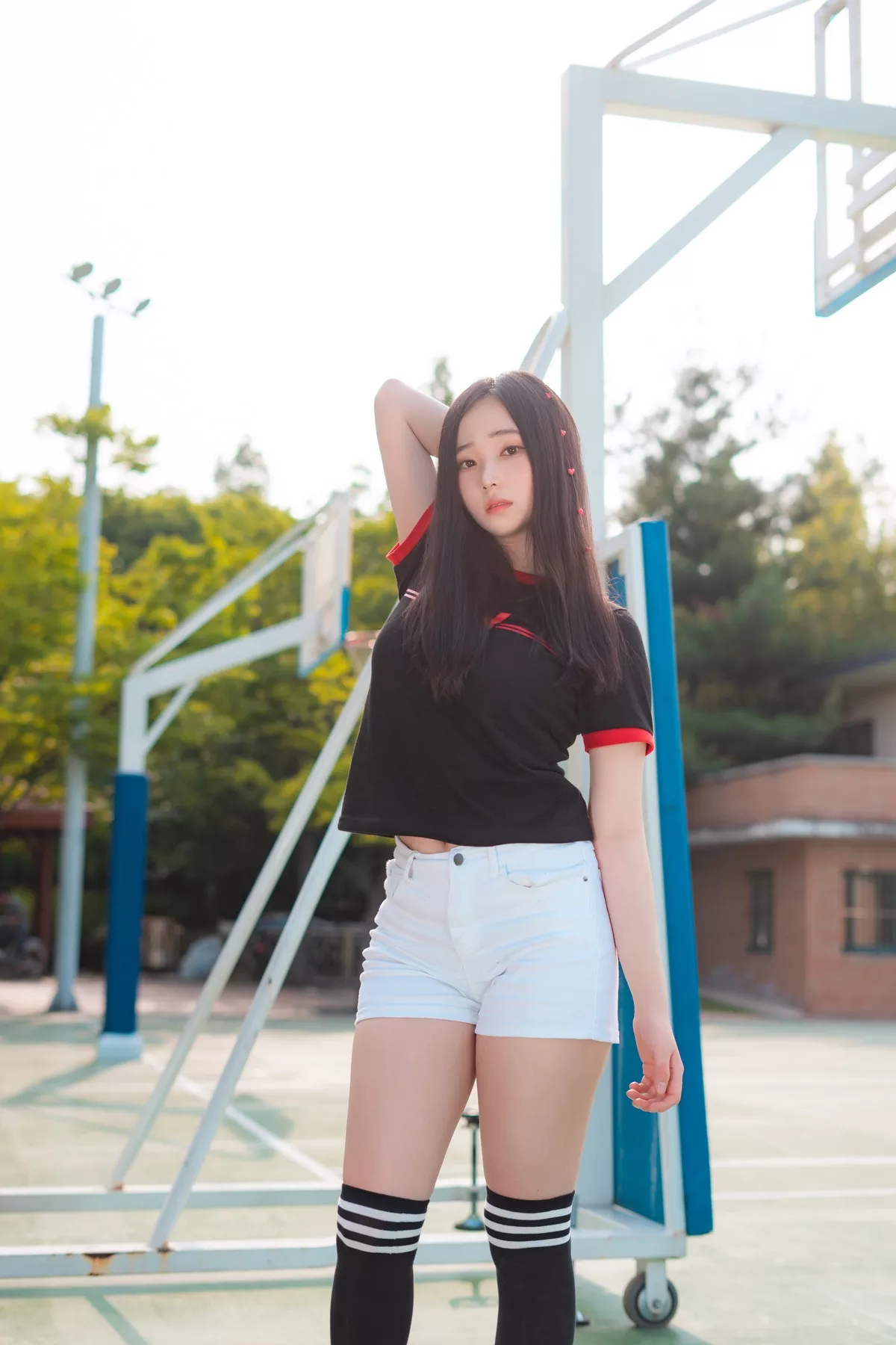 摄影 全集修正 苏打】 socks 南韩 Over 奶油 丽人 Bambi【CreamSoda knee