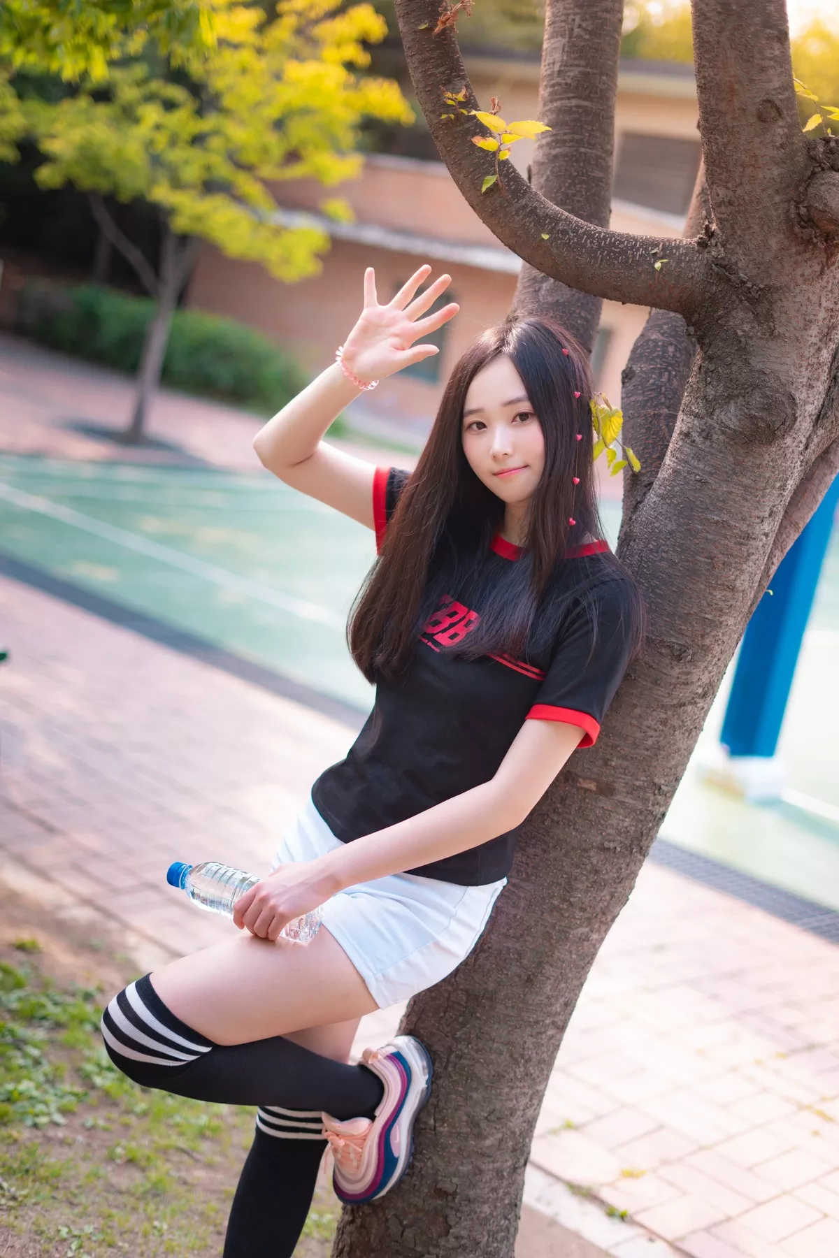 摄影 全集修正 苏打】 socks 南韩 Over 奶油 丽人 Bambi【CreamSoda knee