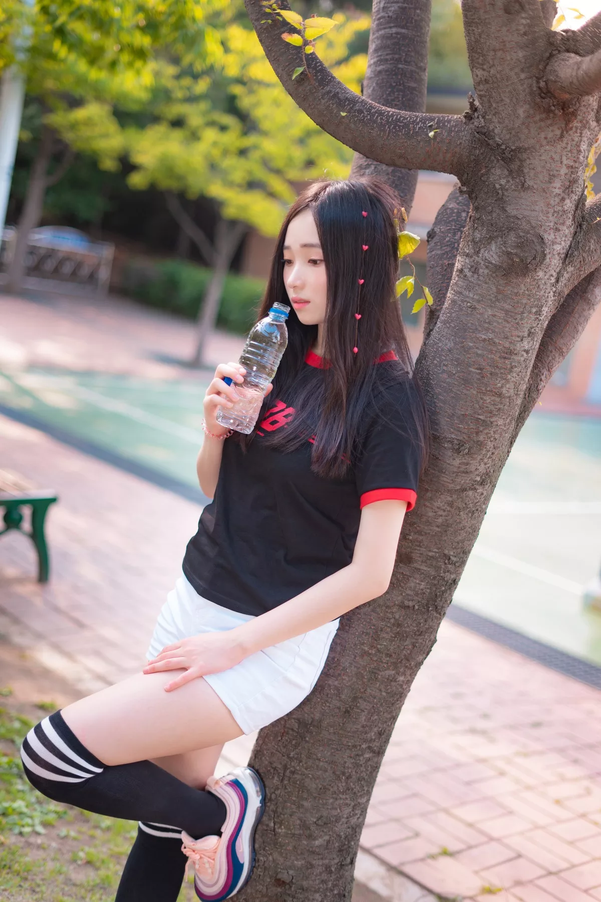 摄影 全集修正 苏打】 socks 南韩 Over 奶油 丽人 Bambi【CreamSoda knee