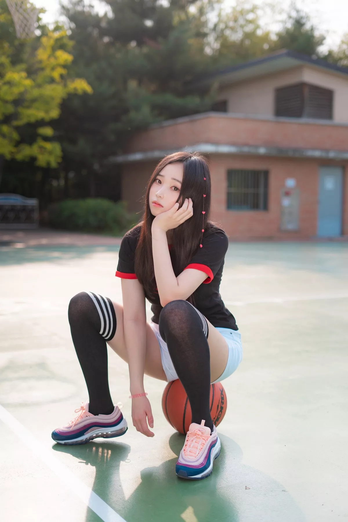 摄影 全集修正 苏打】 socks 南韩 Over 奶油 丽人 Bambi【CreamSoda knee