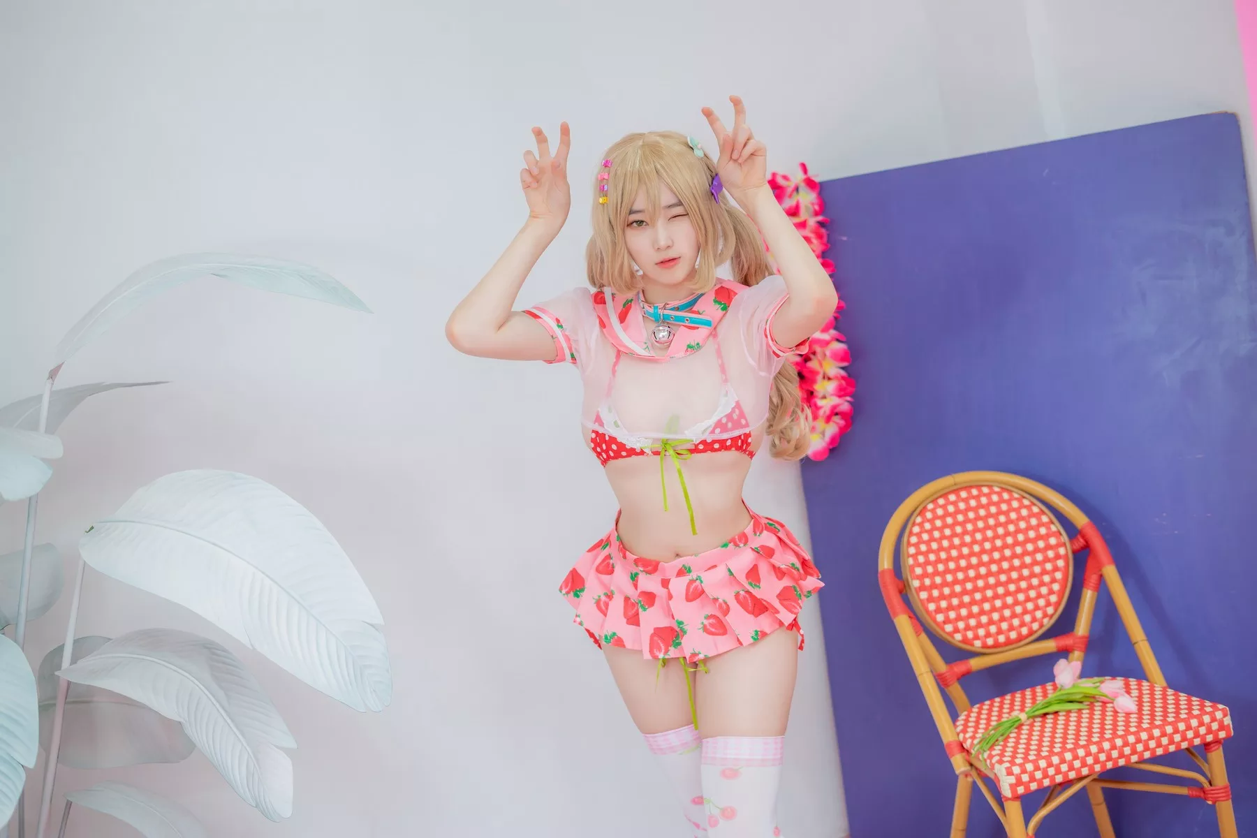 摄影 全集修正 苏打】 socks 南韩 Over 奶油 丽人 Bambi【CreamSoda knee