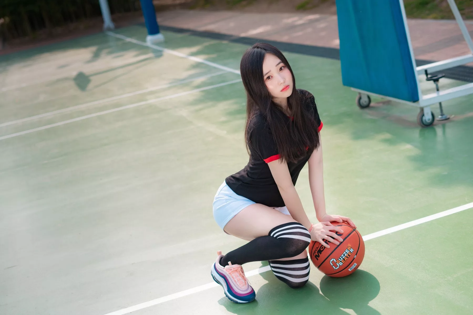摄影 全集修正 苏打】 socks 南韩 Over 奶油 丽人 Bambi【CreamSoda knee
