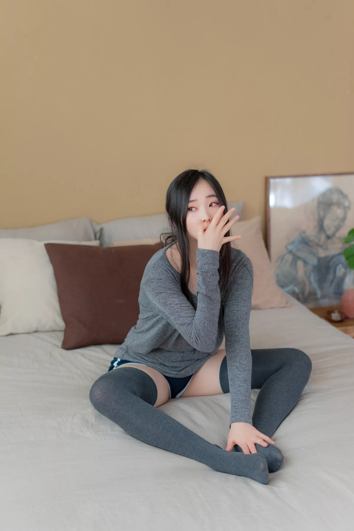 摄影 全集修正 苏打】 socks 南韩 Over 奶油 丽人 Bambi【CreamSoda knee