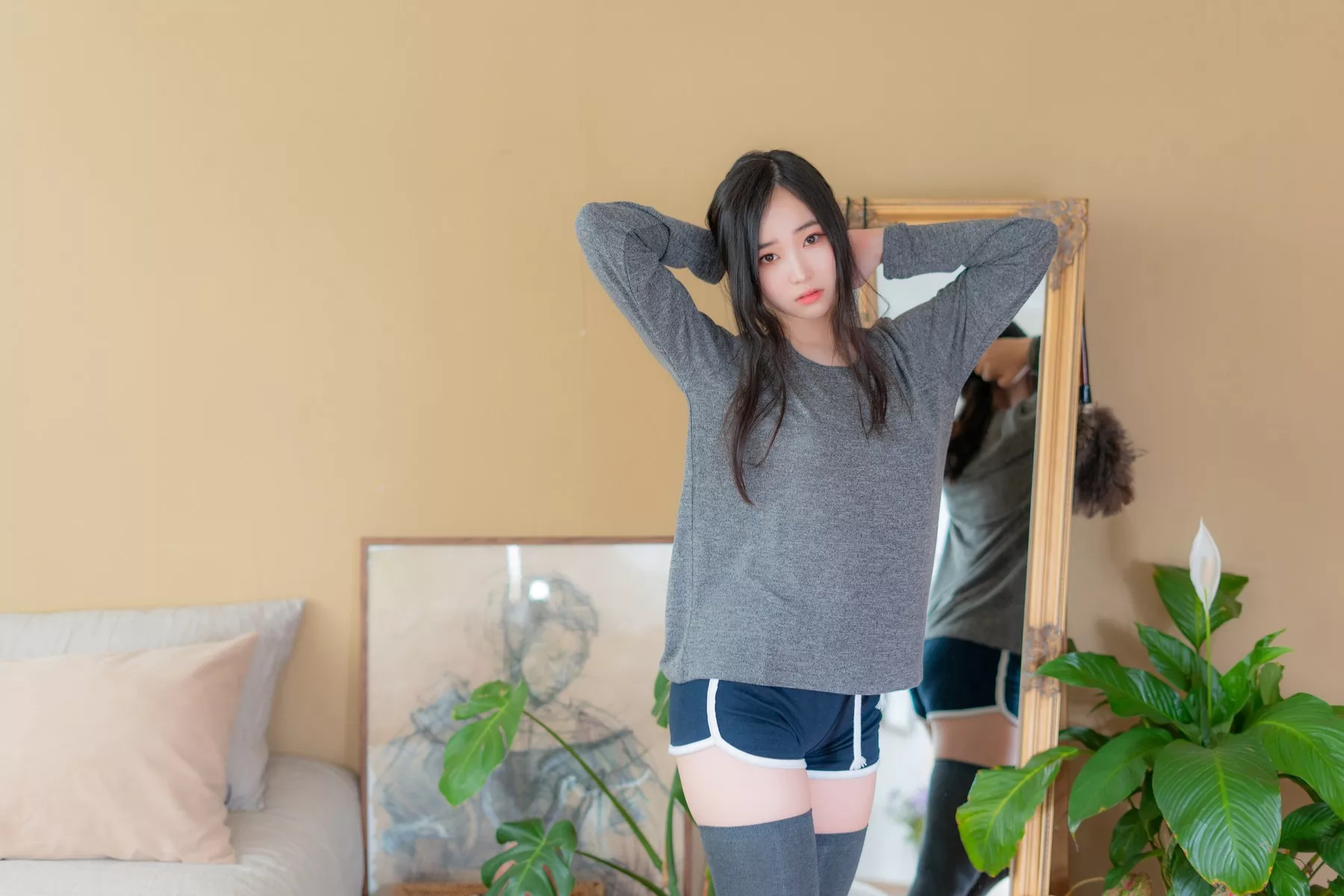 摄影 全集修正 苏打】 socks 南韩 Over 奶油 丽人 Bambi【CreamSoda knee