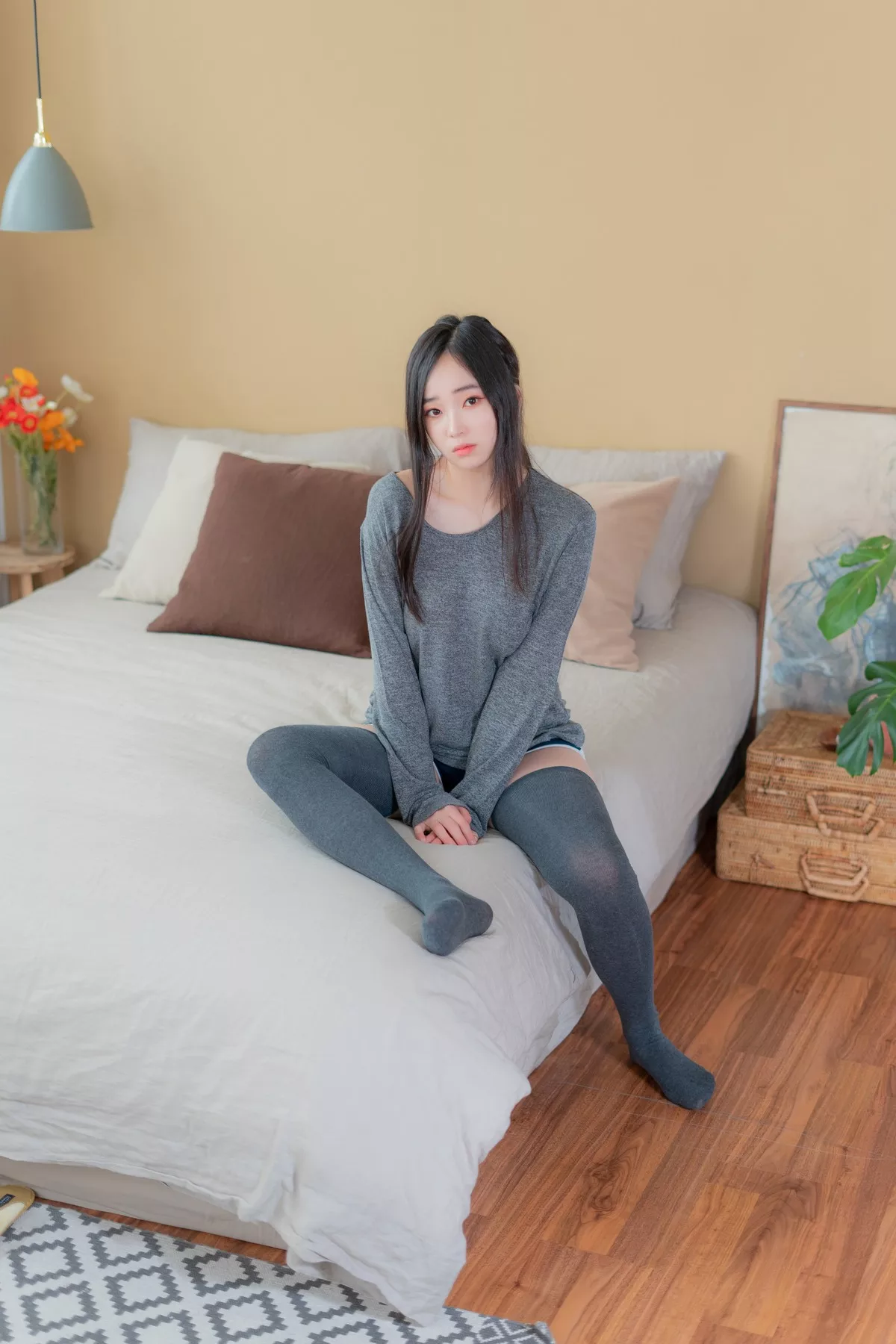 摄影 全集修正 苏打】 socks 南韩 Over 奶油 丽人 Bambi【CreamSoda knee