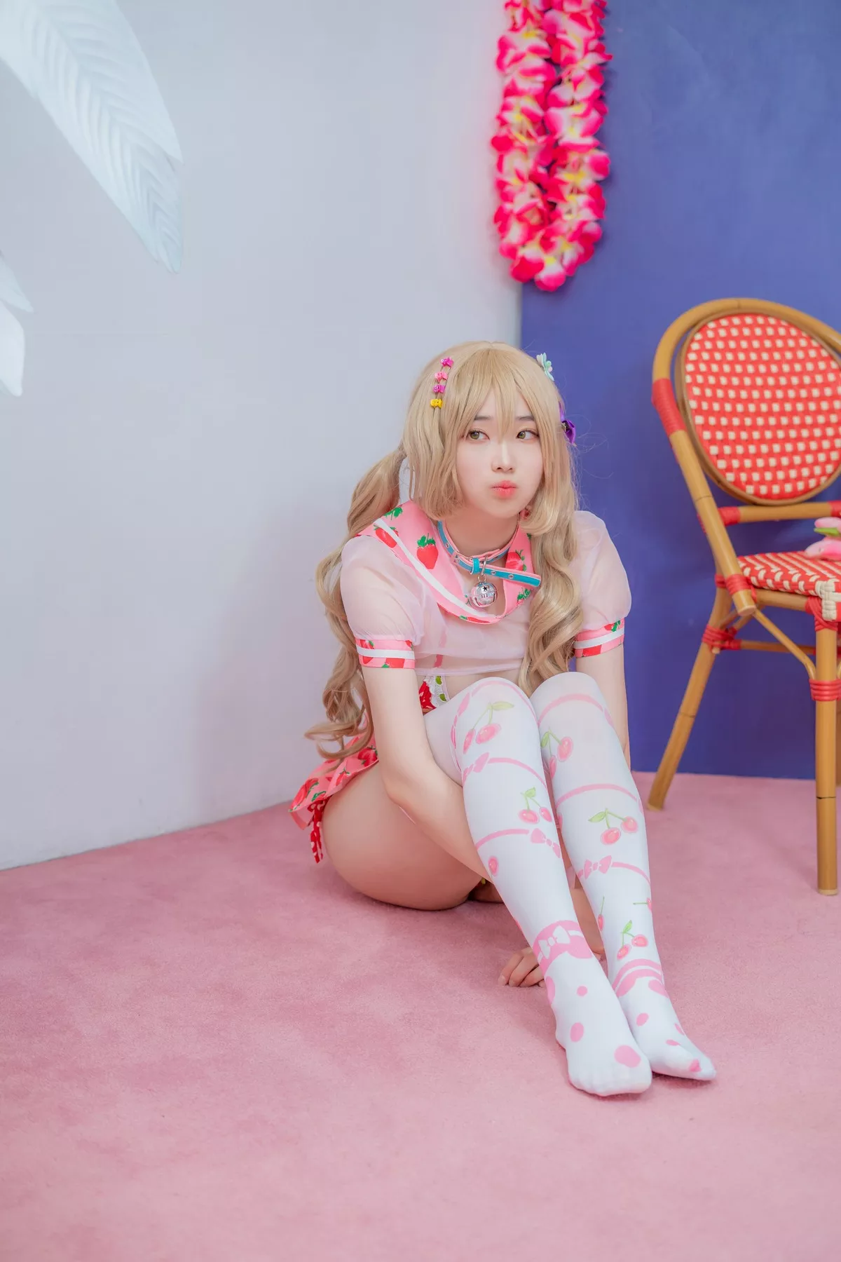 摄影 全集修正 苏打】 socks 南韩 Over 奶油 丽人 Bambi【CreamSoda knee