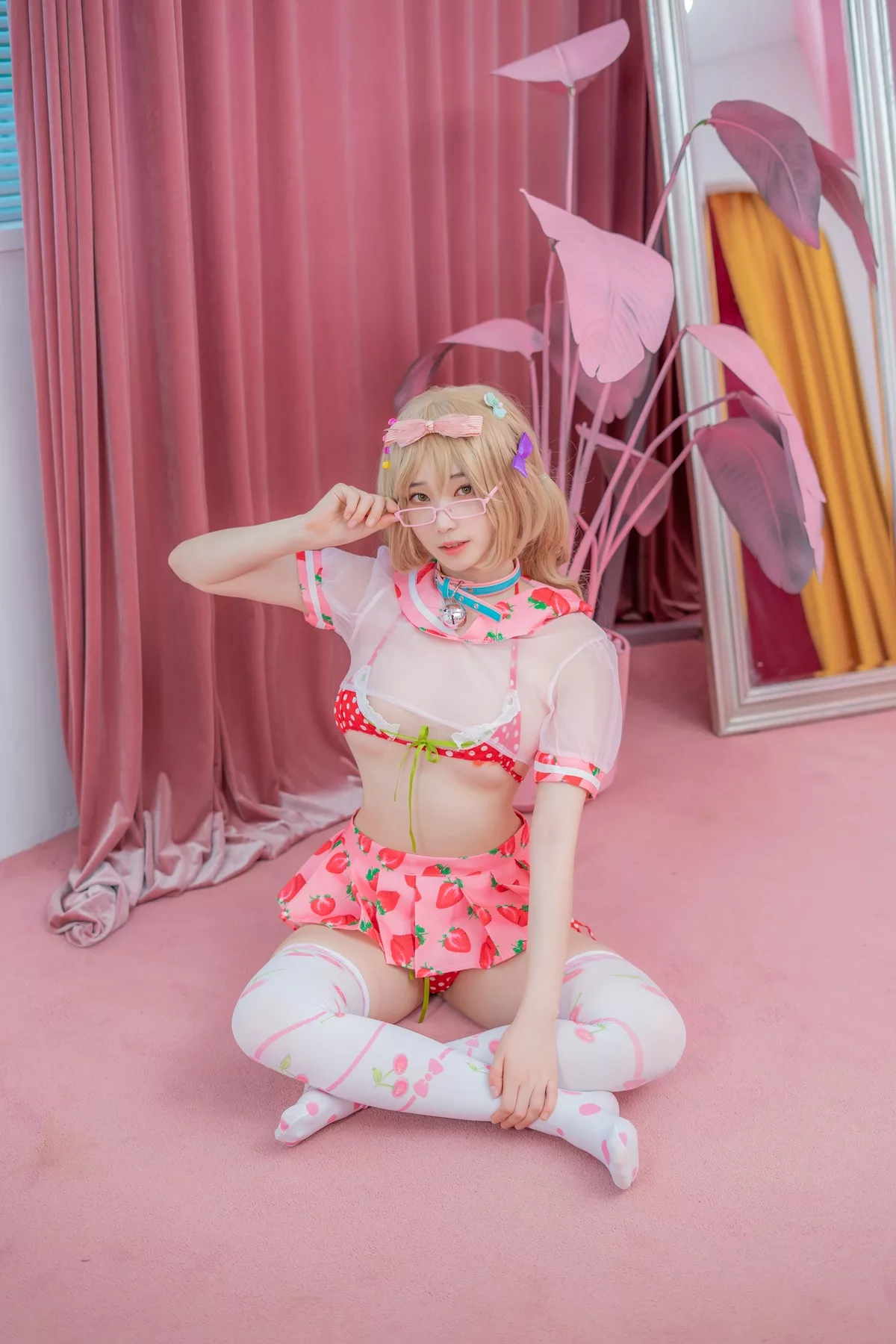 摄影 全集修正 苏打】 socks 南韩 Over 奶油 丽人 Bambi【CreamSoda knee