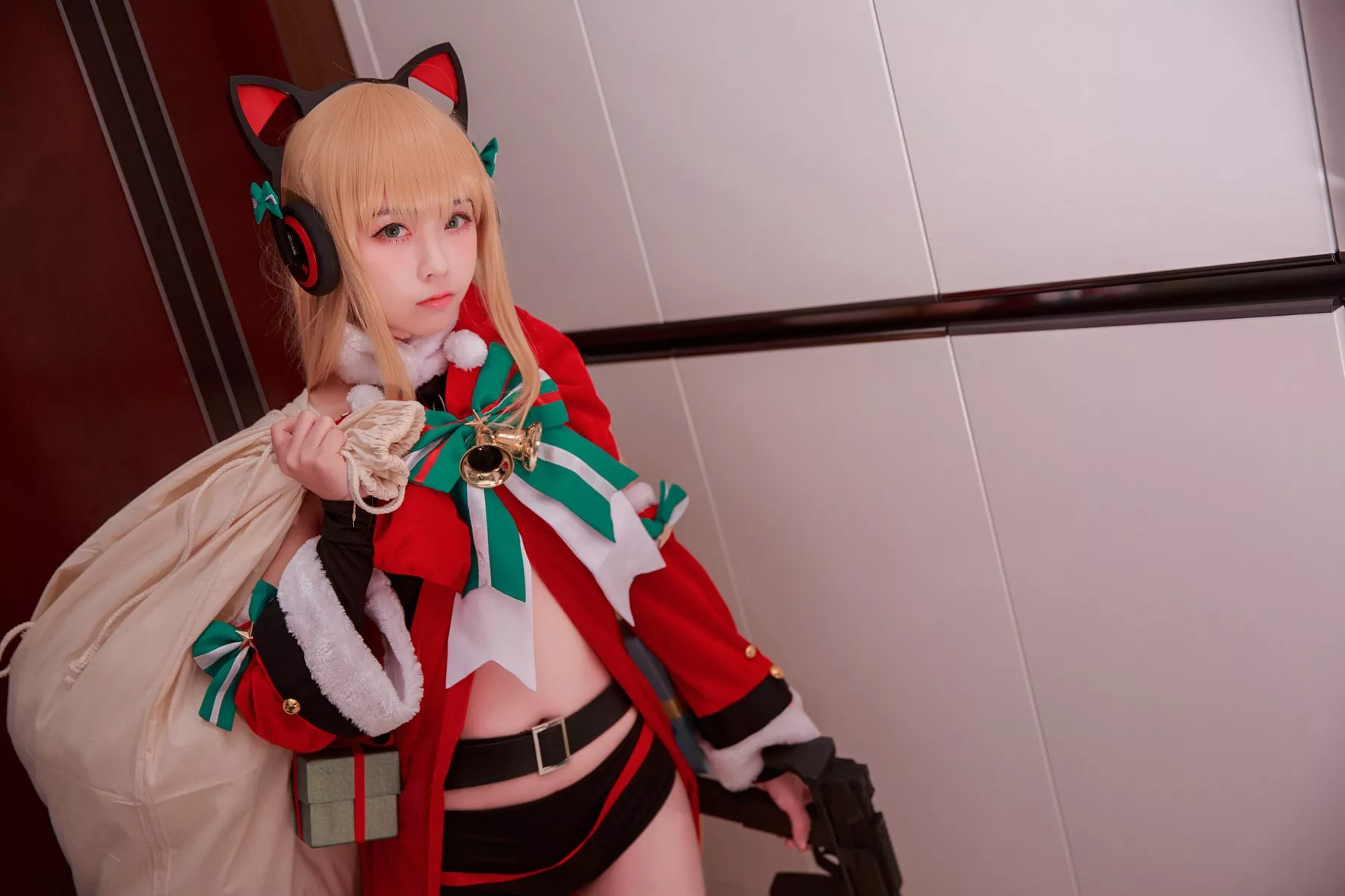 girls 不会受伤】 女神 【G44 Cosplay frontline 红耳朵猫 TMP 福利