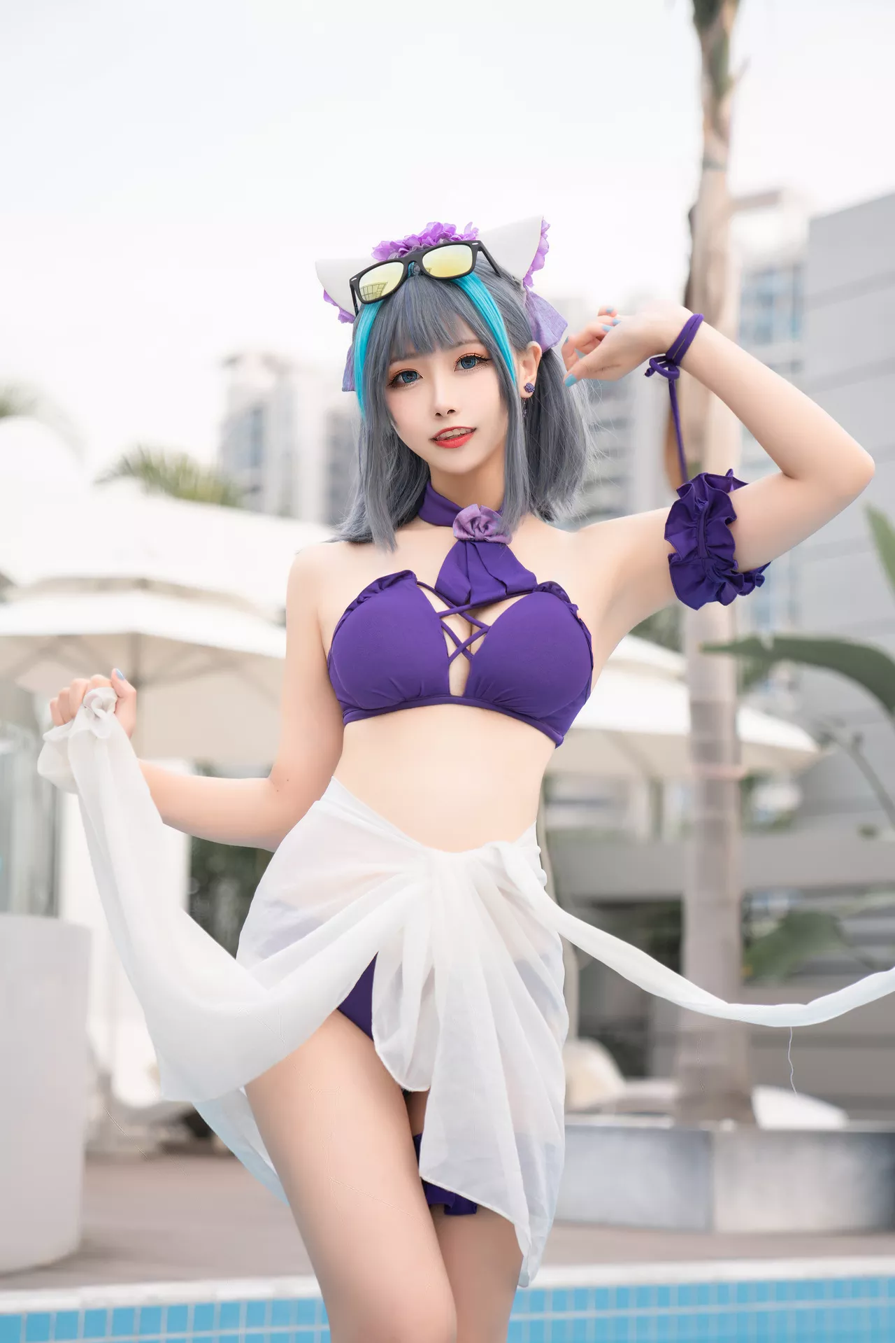 葵葵】 Cosplay 丽人 福利 Cheshire Lane Azur 【Momo ko