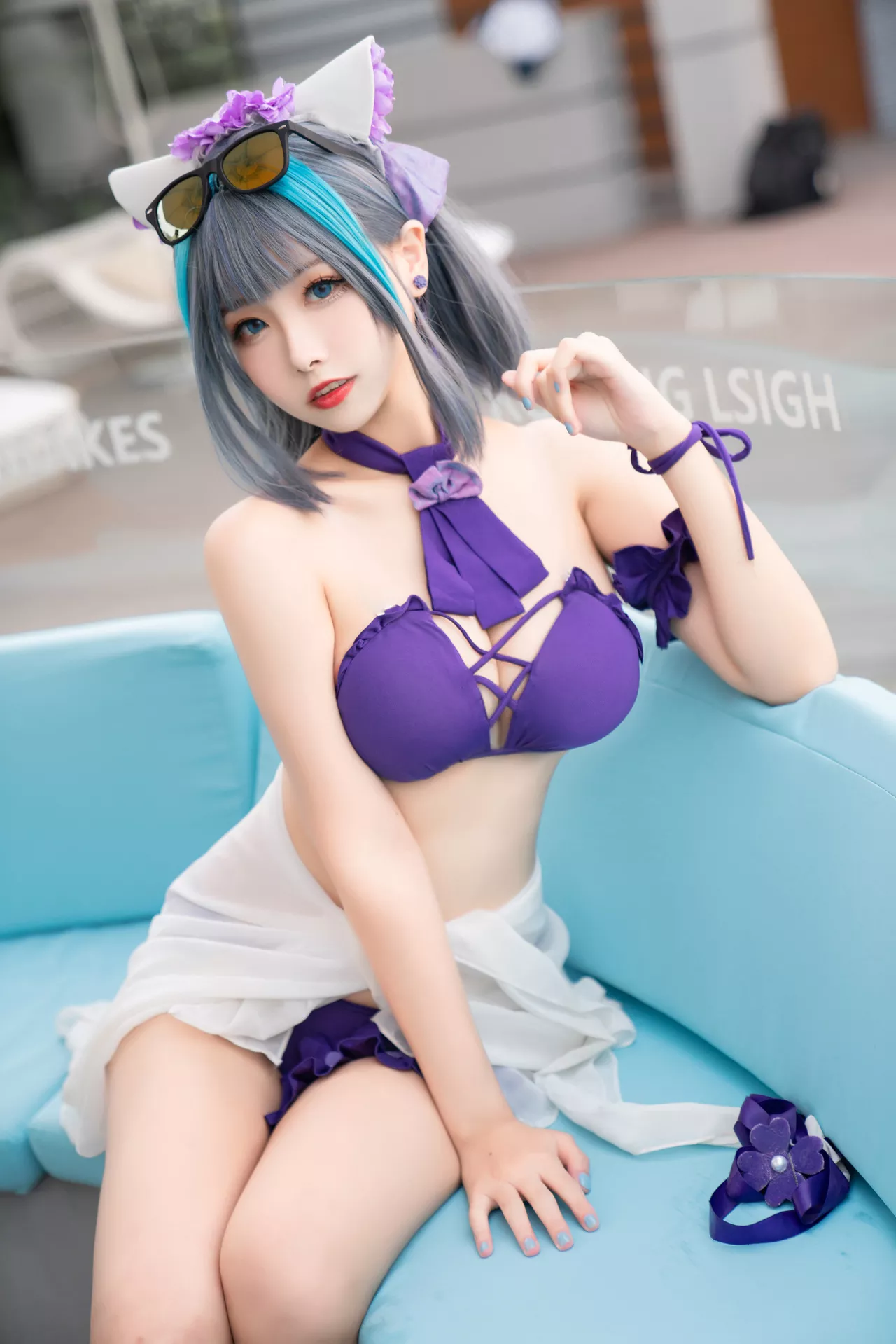 葵葵】 Cosplay 丽人 福利 Cheshire Lane Azur 【Momo ko