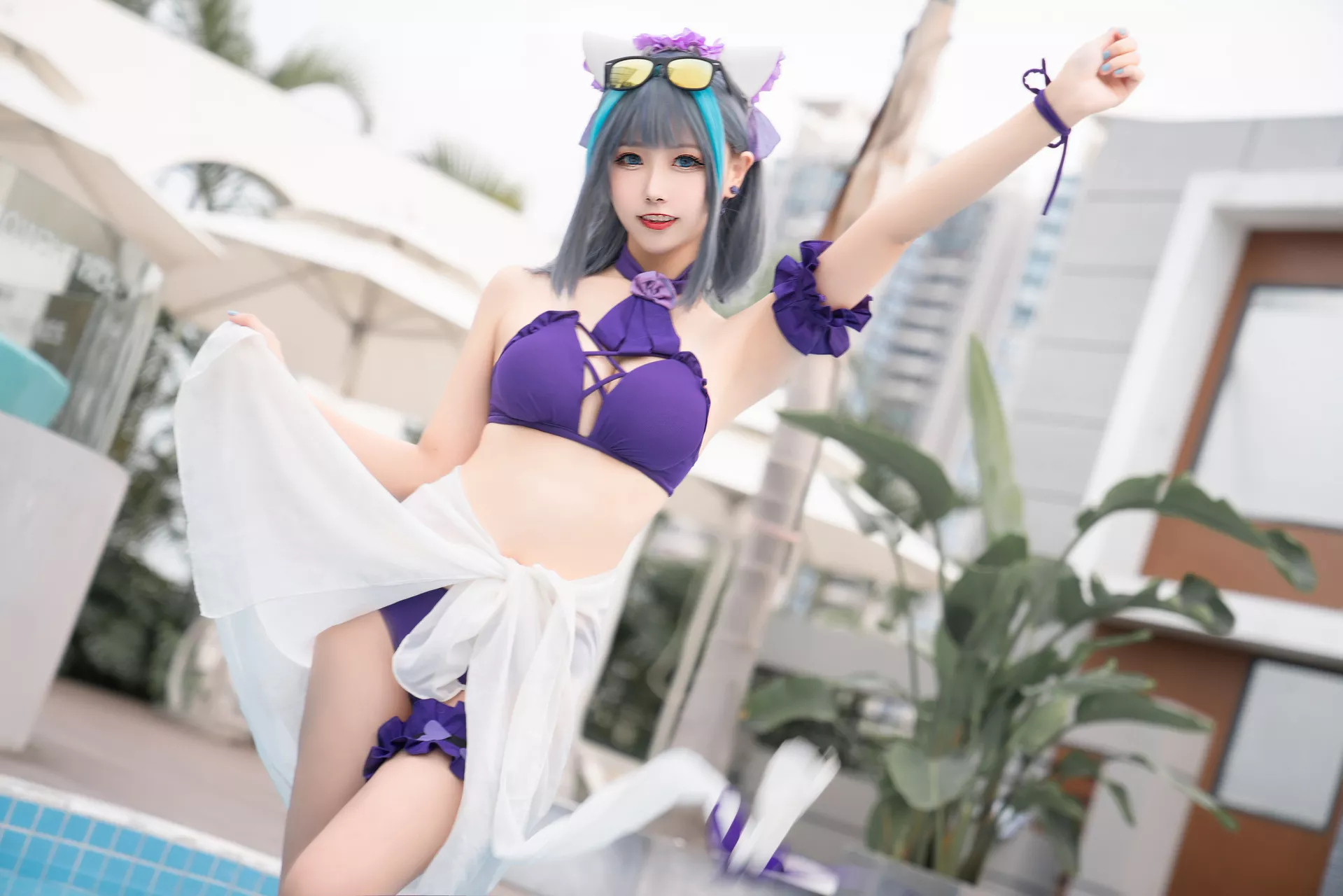 葵葵】 Cosplay 丽人 福利 Cheshire Lane Azur 【Momo ko