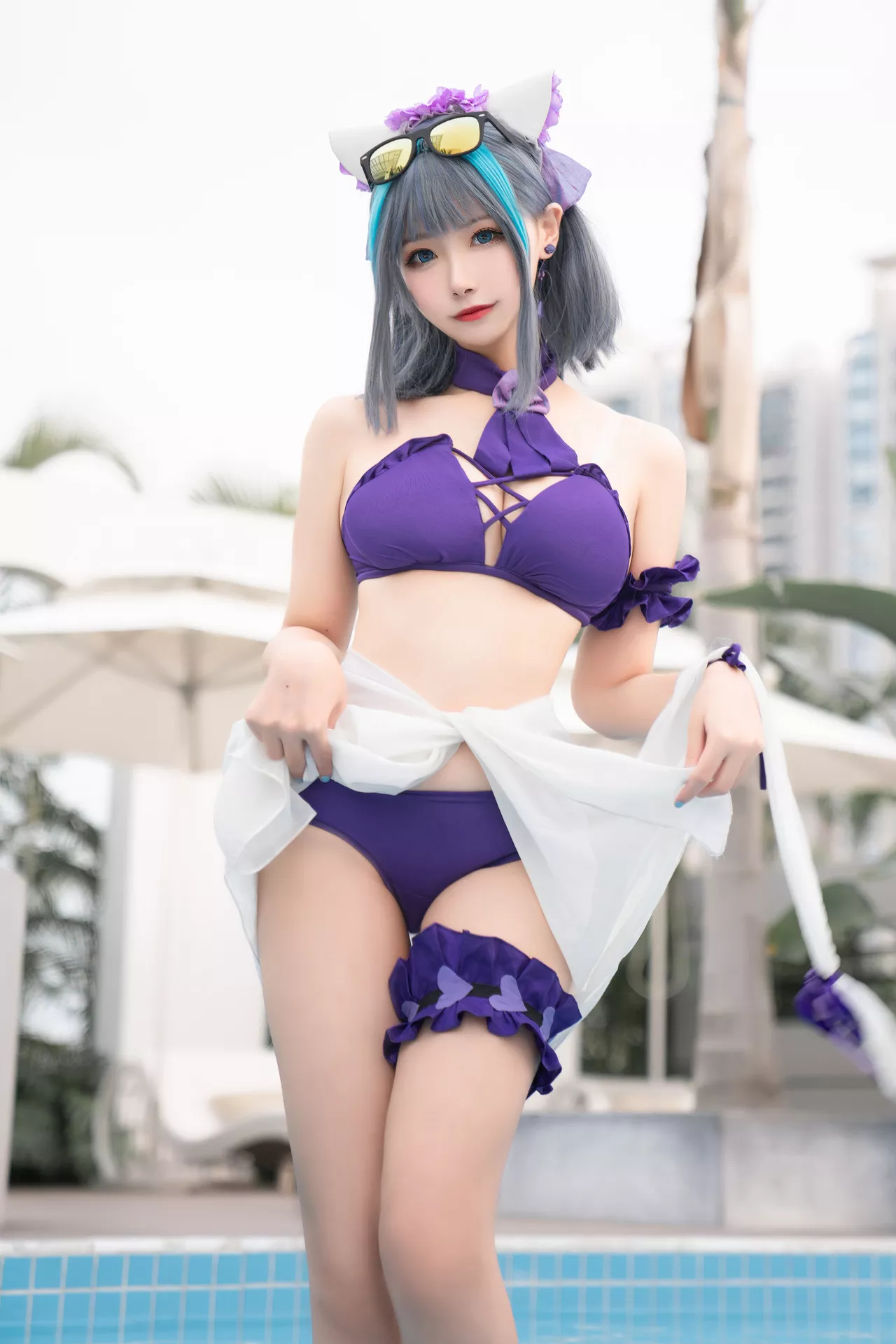 葵葵】 Cosplay 丽人 福利 Cheshire Lane Azur 【Momo ko
