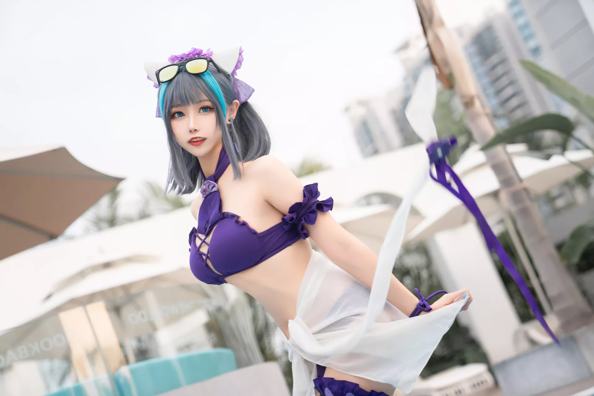 葵葵】 Cosplay 丽人 福利 Cheshire Lane Azur 【Momo ko