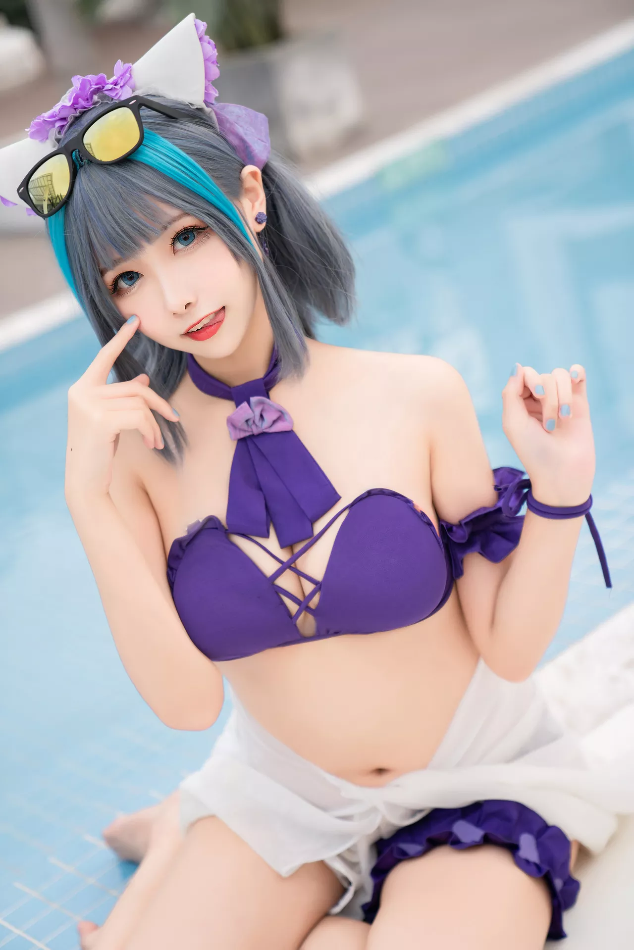 葵葵】 Cosplay 丽人 福利 Cheshire Lane Azur 【Momo ko