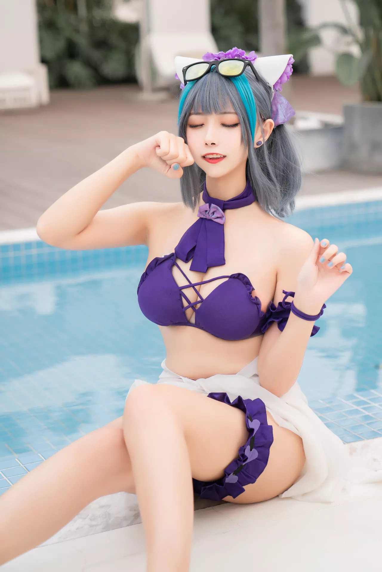 葵葵】 Cosplay 丽人 福利 Cheshire Lane Azur 【Momo ko