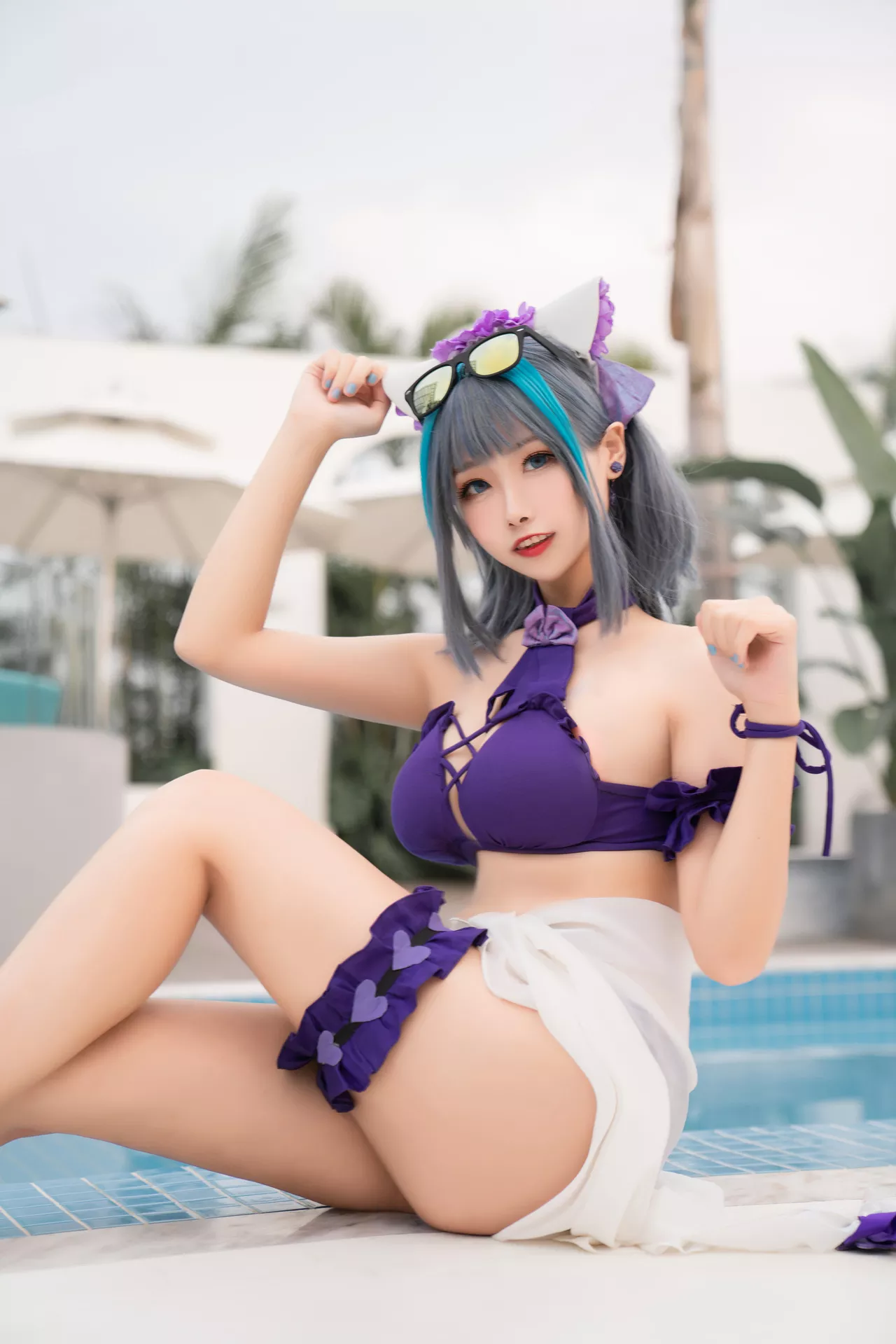 葵葵】 Cosplay 丽人 福利 Cheshire Lane Azur 【Momo ko