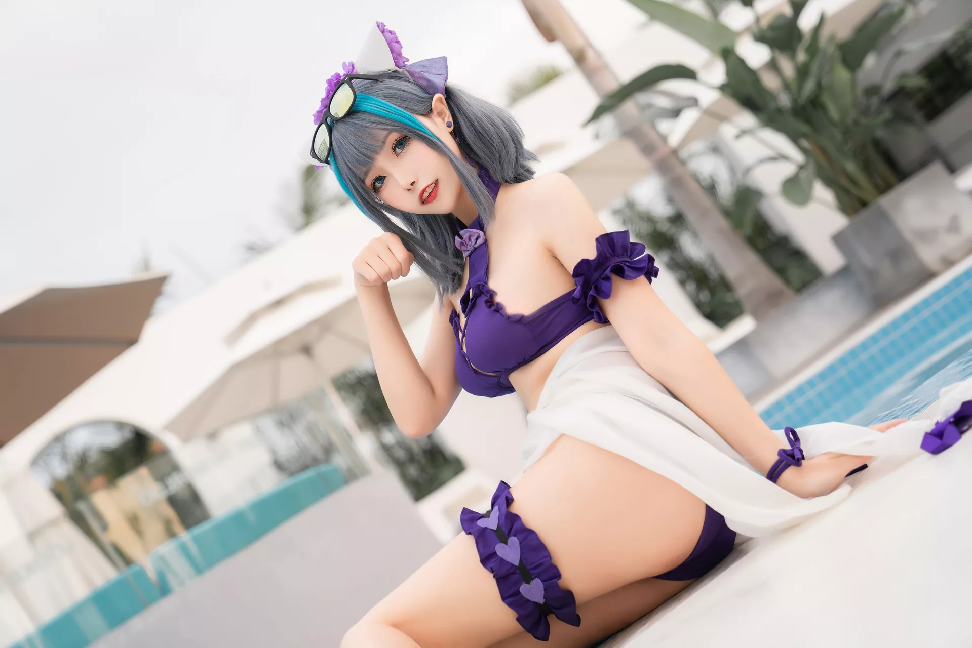 葵葵】 Cosplay 丽人 福利 Cheshire Lane Azur 【Momo ko