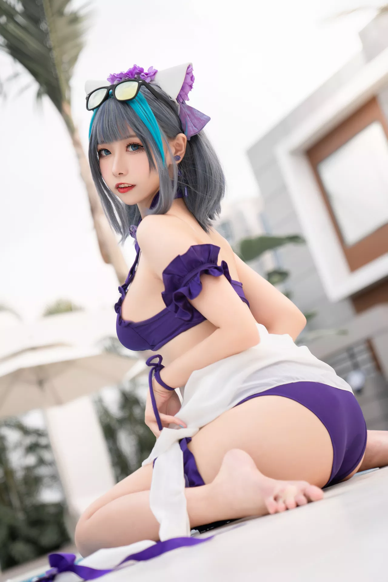 葵葵】 Cosplay 丽人 福利 Cheshire Lane Azur 【Momo ko