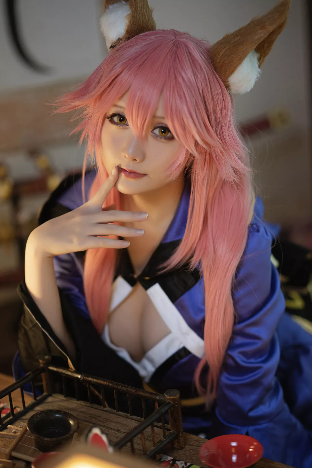 美人 玉藻前 Cosplay 【Hoshilily 星之迟迟】 福利 忠犬蓄势待发