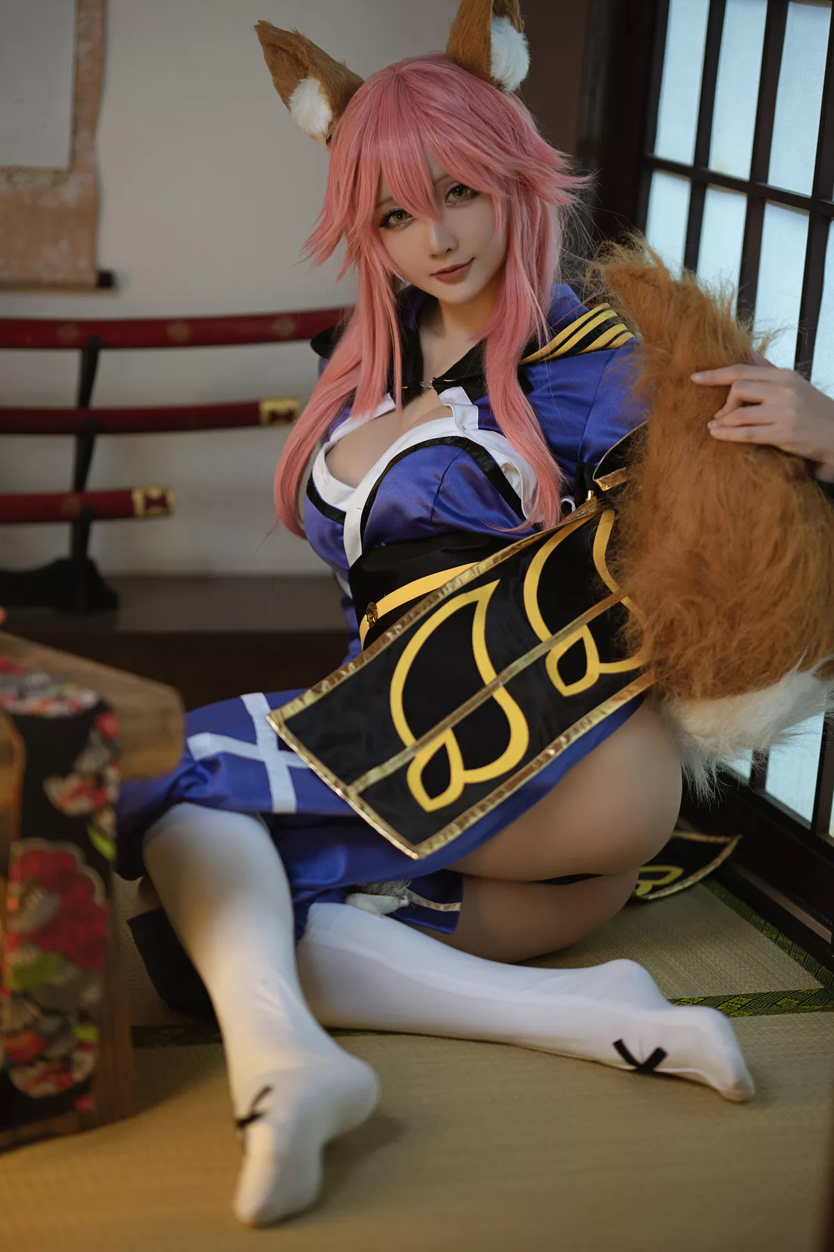 美人 玉藻前 Cosplay 【Hoshilily 星之迟迟】 福利 忠犬蓄势待发