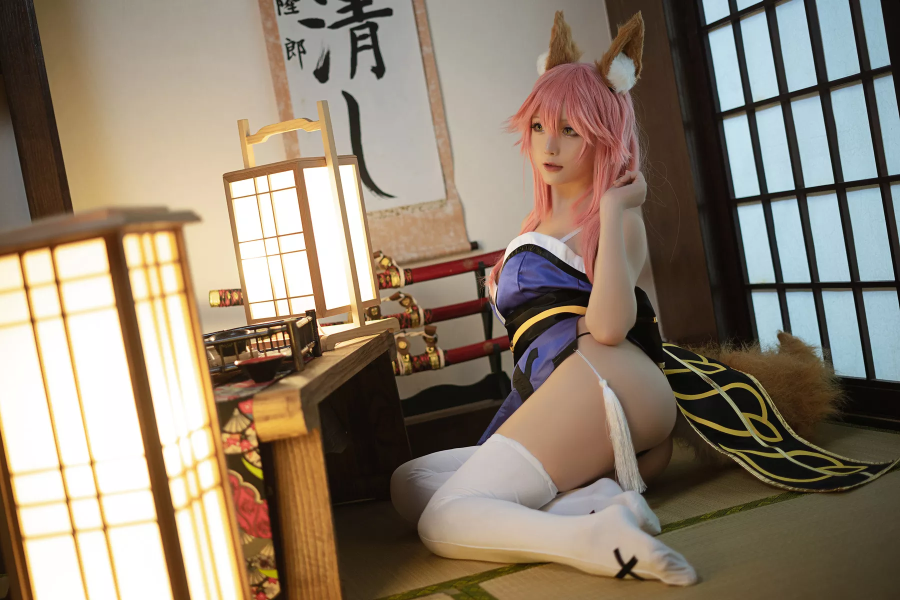 美人 玉藻前 Cosplay 【Hoshilily 星之迟迟】 福利 忠犬蓄势待发