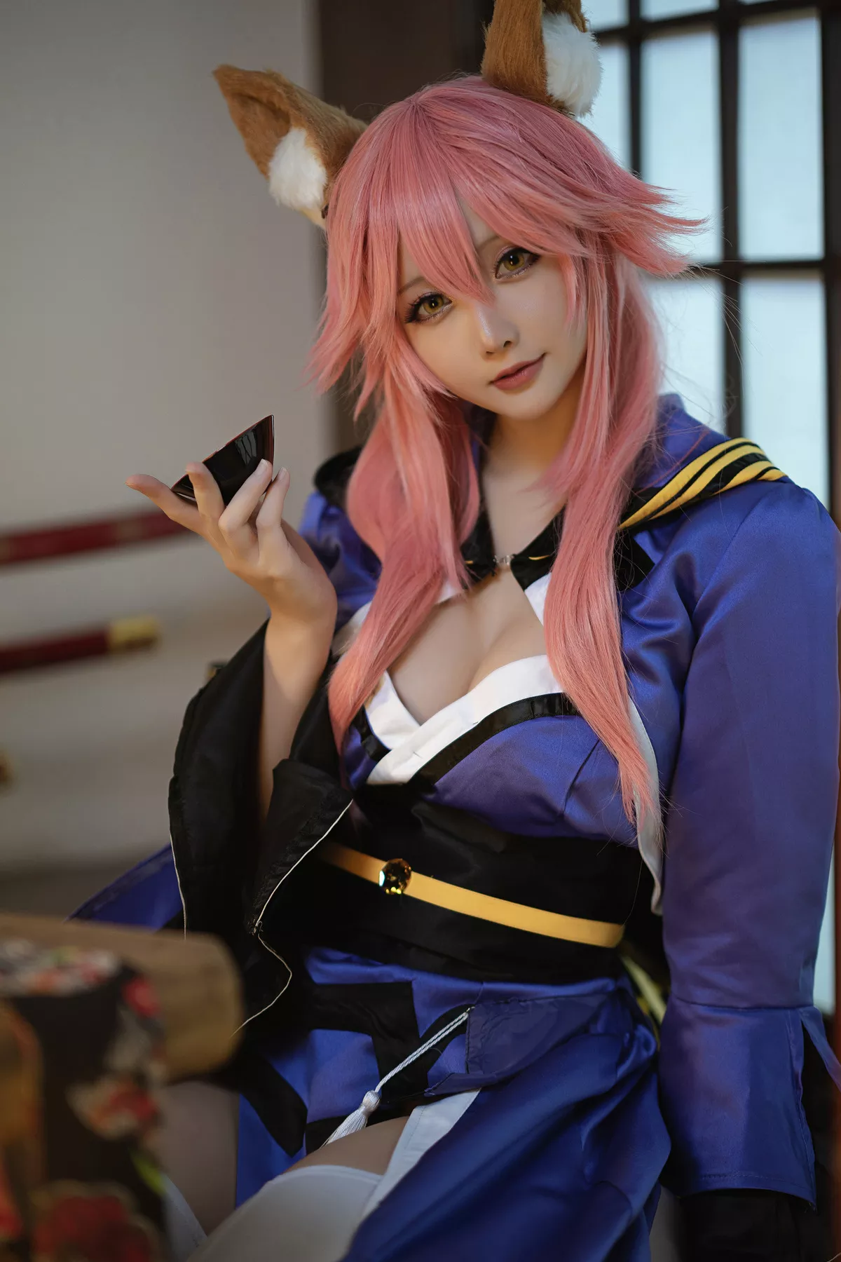 美人 玉藻前 Cosplay 【Hoshilily 星之迟迟】 福利 忠犬蓄势待发