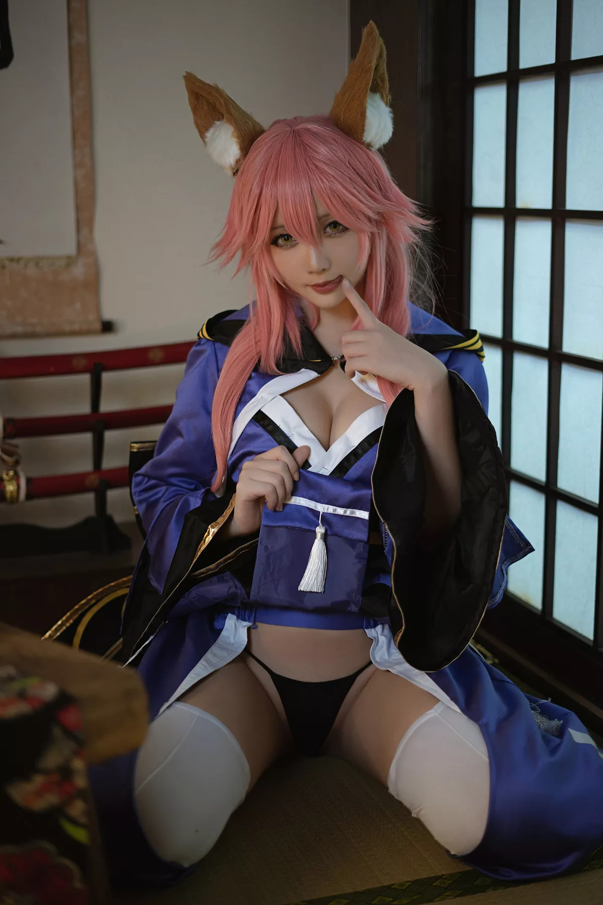 美人 玉藻前 Cosplay 【Hoshilily 星之迟迟】 福利 忠犬蓄势待发
