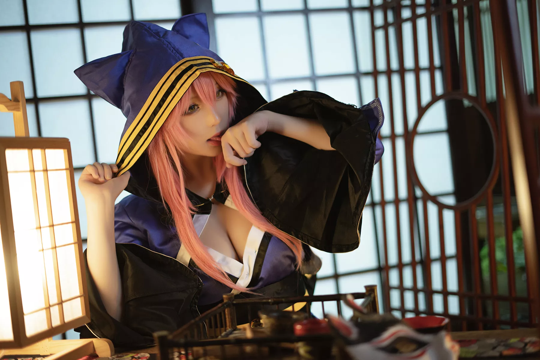 美人 玉藻前 Cosplay 【Hoshilily 星之迟迟】 福利 忠犬蓄势待发