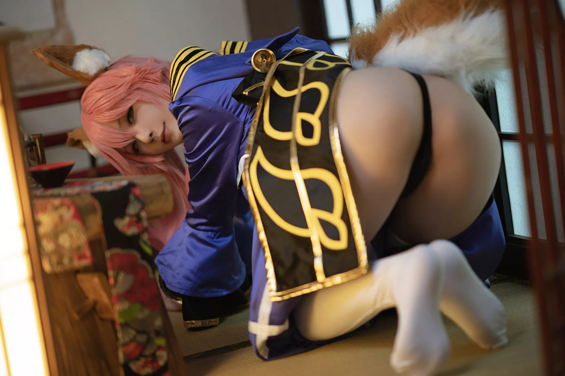 美人 玉藻前 Cosplay 【Hoshilily 星之迟迟】 福利 忠犬蓄势待发
