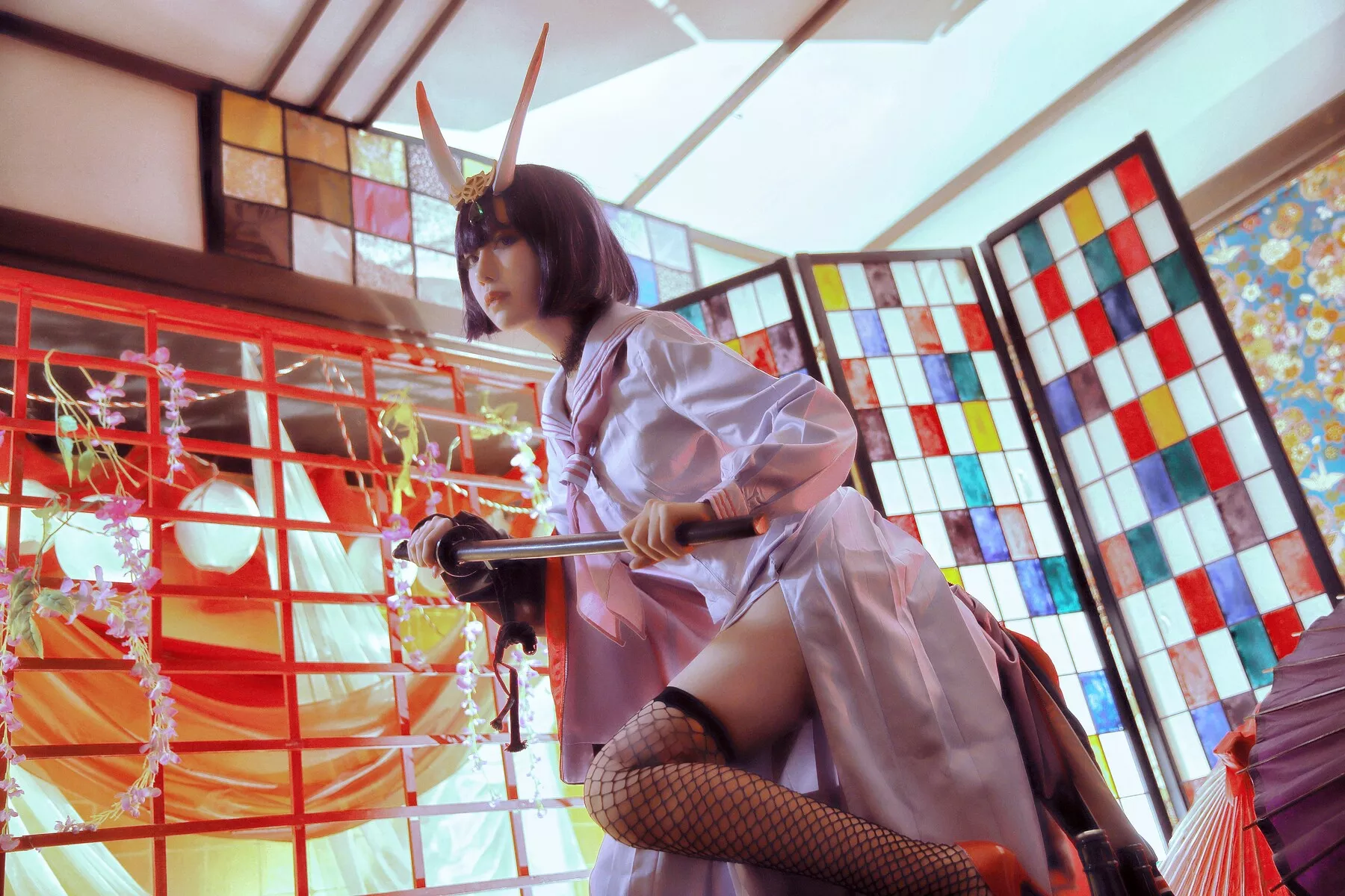 shuten 福利 美女 【Shika�肼埂� 酒吞童子 douji Cosplay
