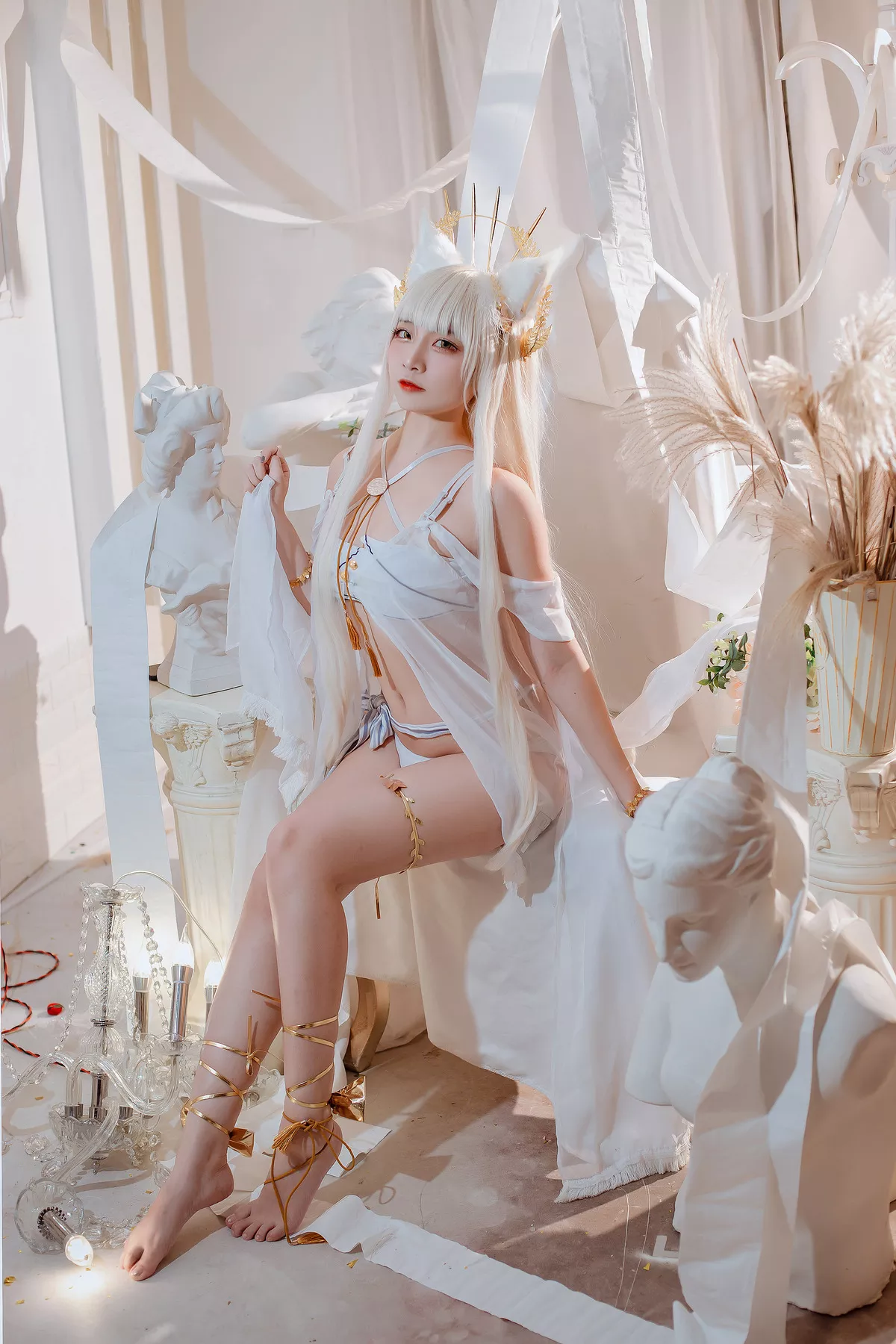 Nisa】 Platinum Arknights 【二佐 美女 福报 Cosplay 方舟白金泳装