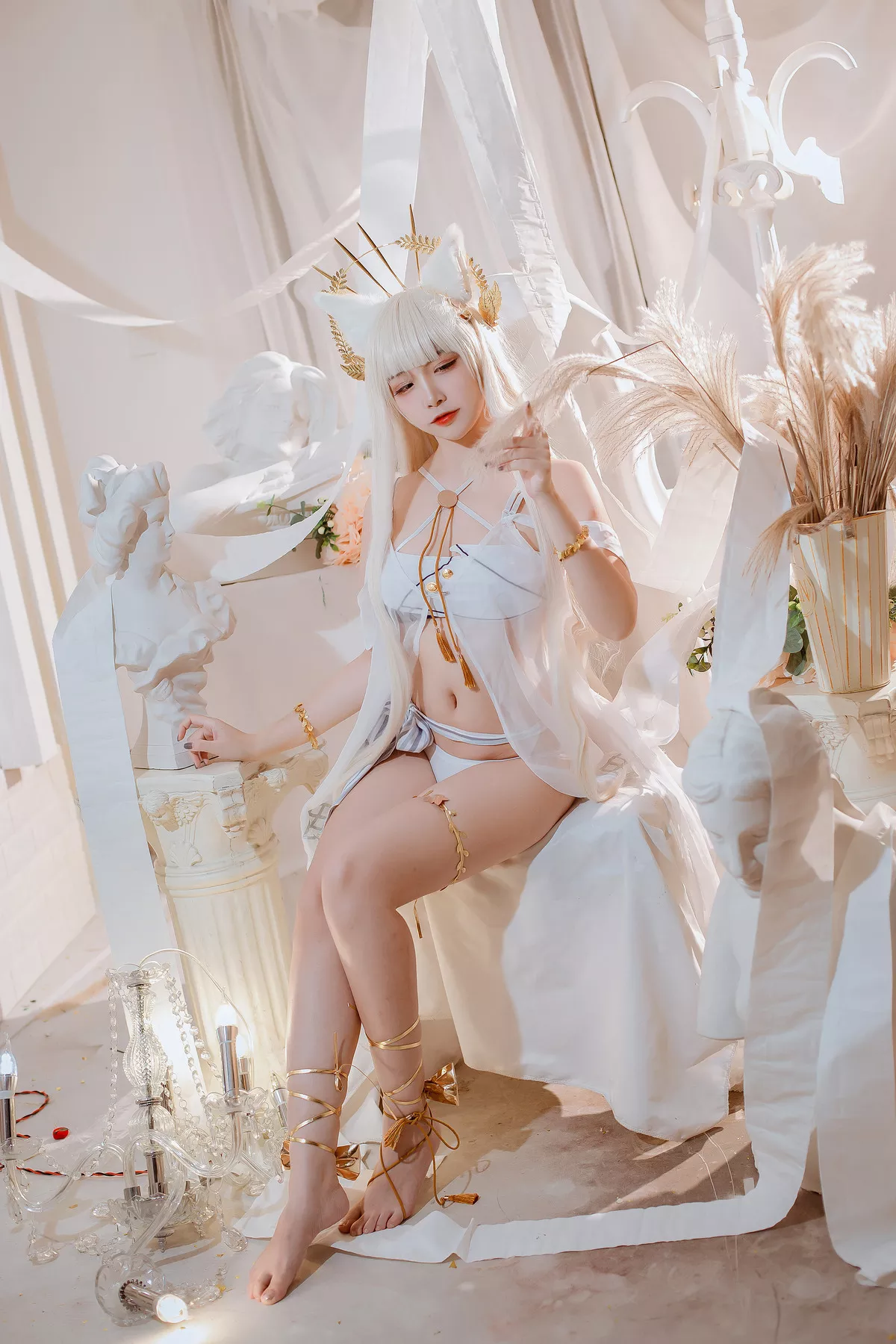 Nisa】 Platinum Arknights 【二佐 美女 福报 Cosplay 方舟白金泳装