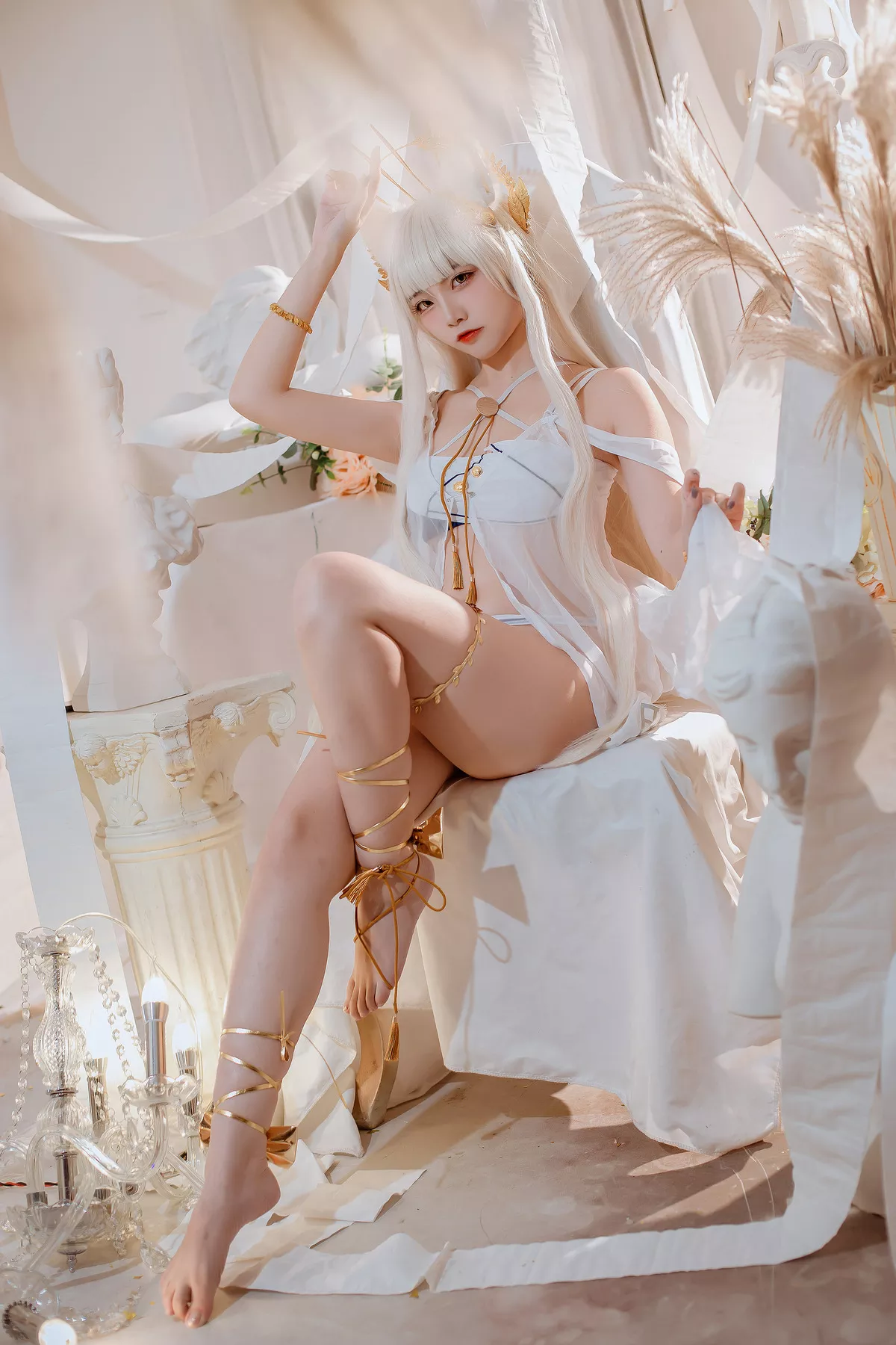 Nisa】 Platinum Arknights 【二佐 美女 福报 Cosplay 方舟白金泳装
