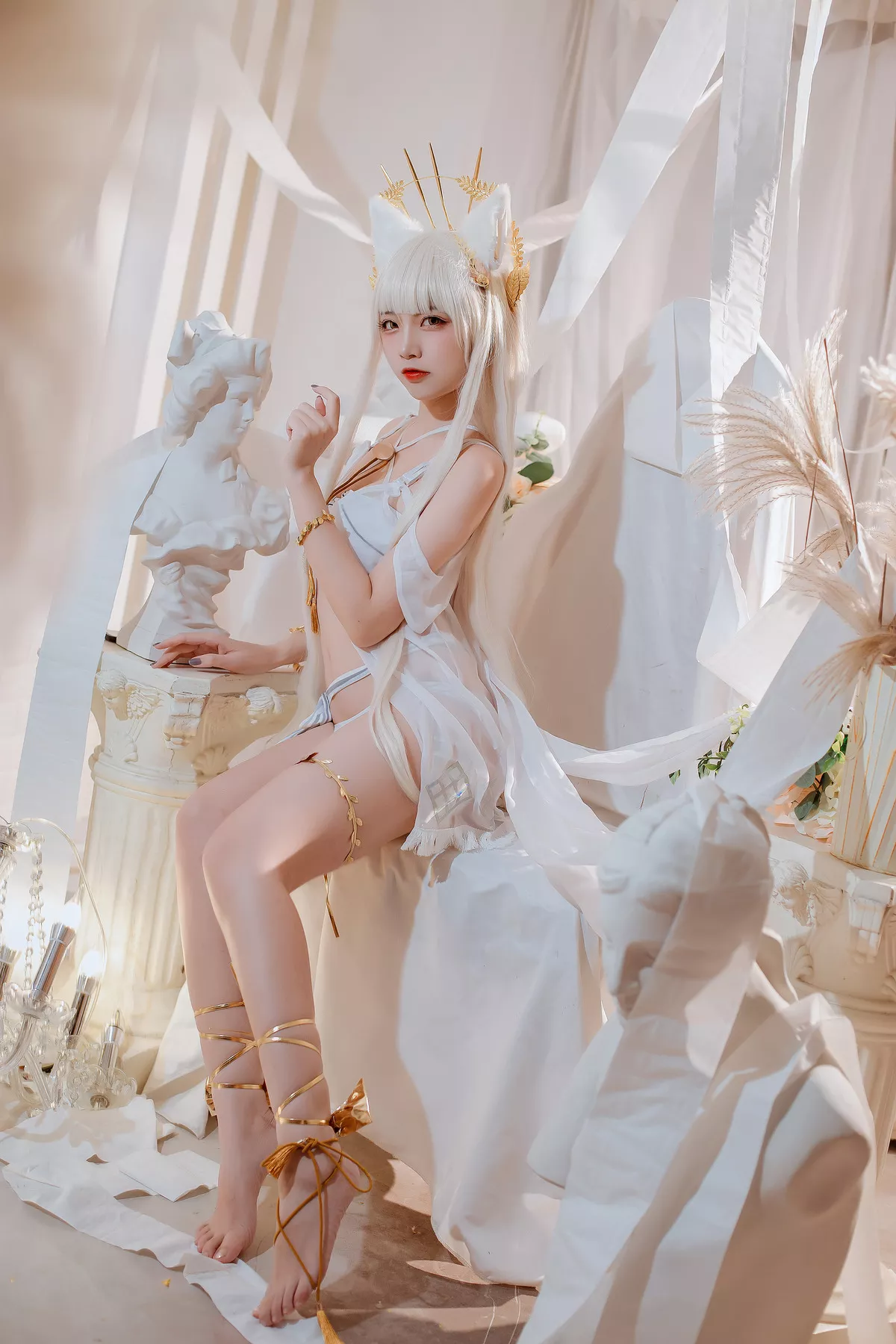 Nisa】 Platinum Arknights 【二佐 美女 福报 Cosplay 方舟白金泳装