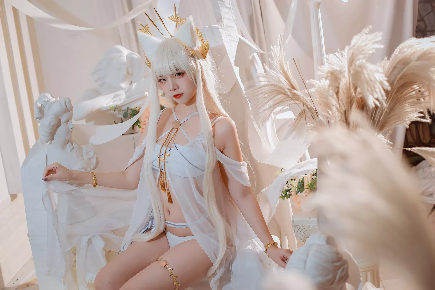 Nisa】 Platinum Arknights 【二佐 美女 福报 Cosplay 方舟白金泳装
