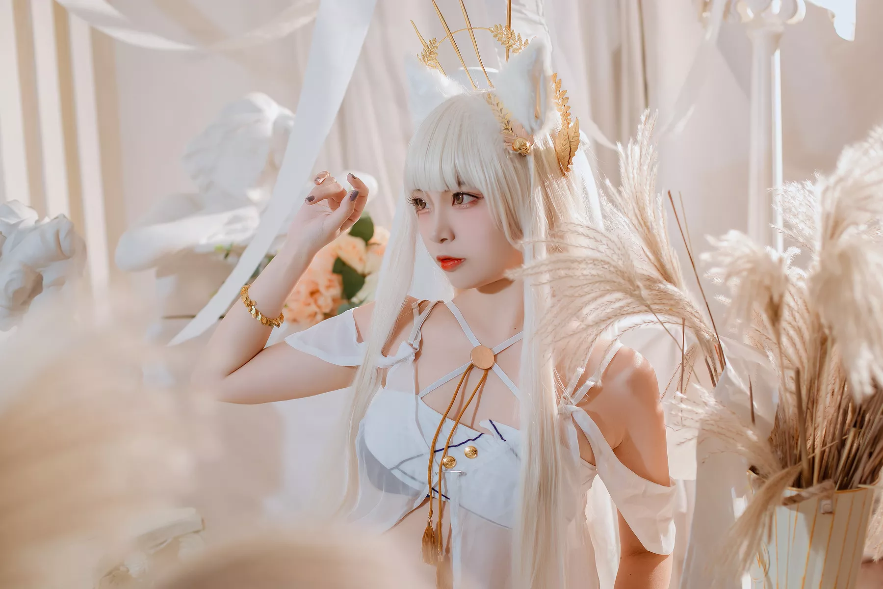 Nisa】 Platinum Arknights 【二佐 美女 福报 Cosplay 方舟白金泳装