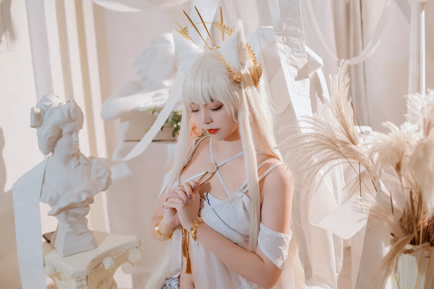 Nisa】 Platinum Arknights 【二佐 美女 福报 Cosplay 方舟白金泳装