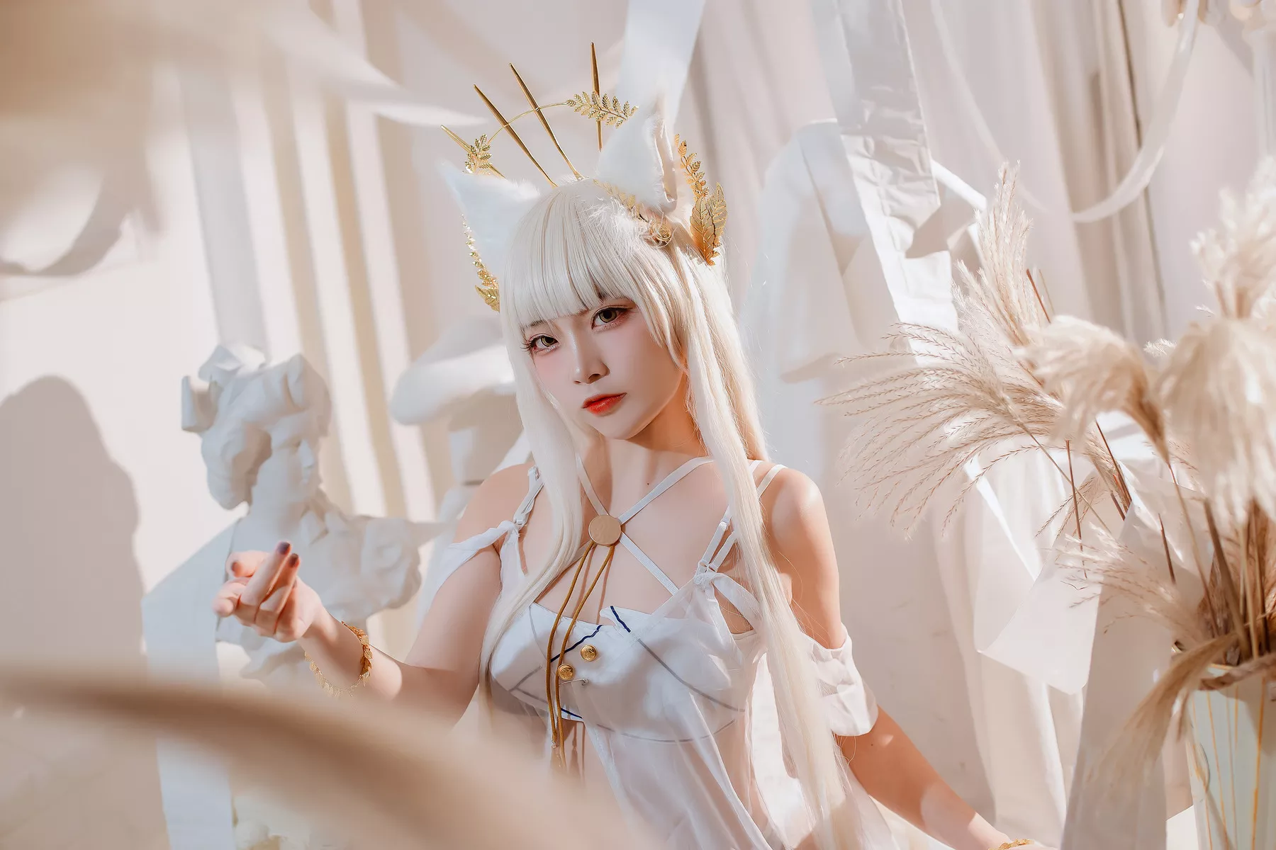 Nisa】 Platinum Arknights 【二佐 美女 福报 Cosplay 方舟白金泳装