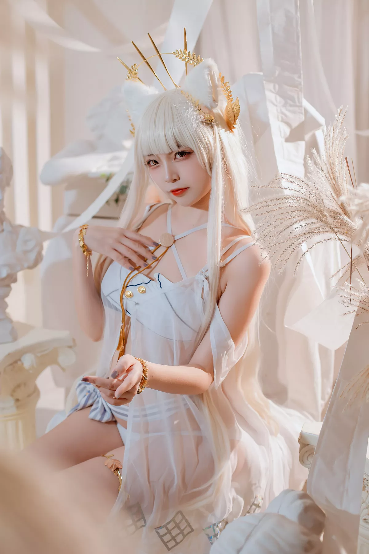 Nisa】 Platinum Arknights 【二佐 美女 福报 Cosplay 方舟白金泳装