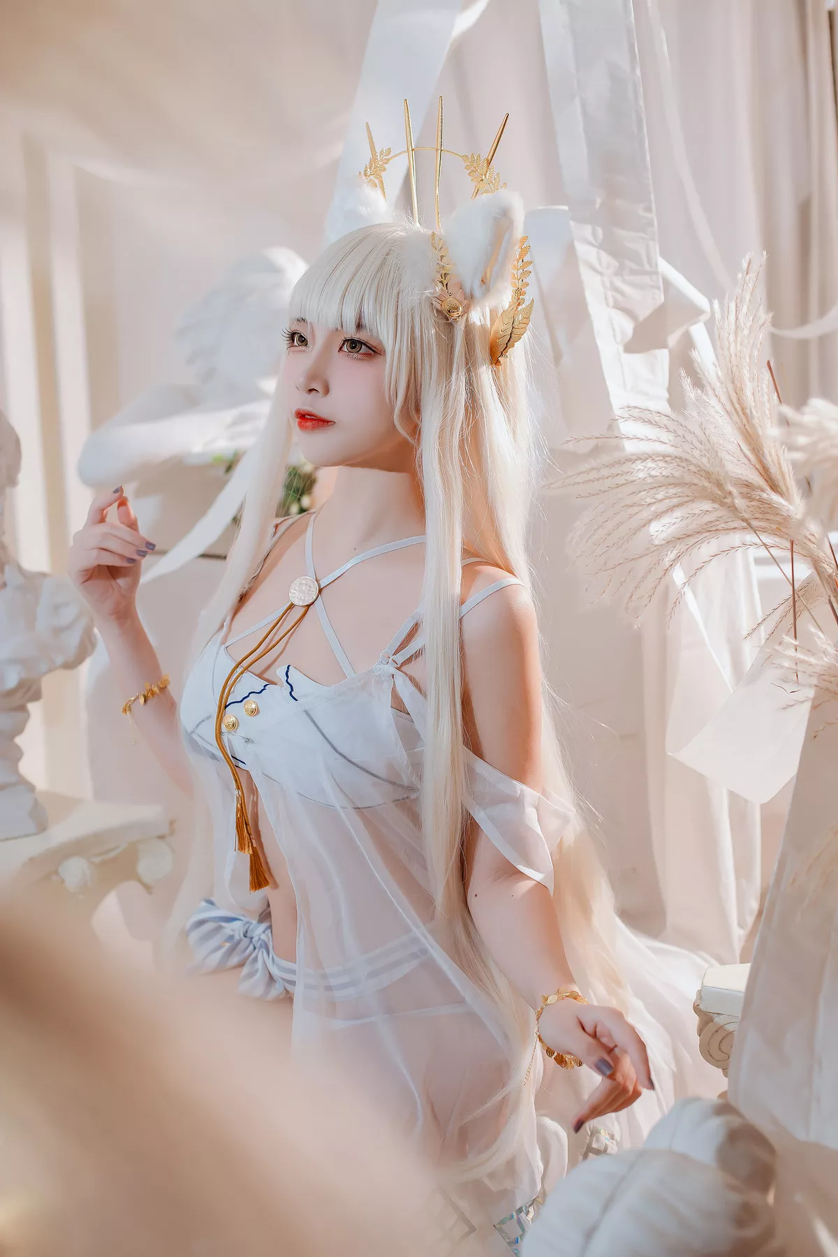 Nisa】 Platinum Arknights 【二佐 美女 福报 Cosplay 方舟白金泳装