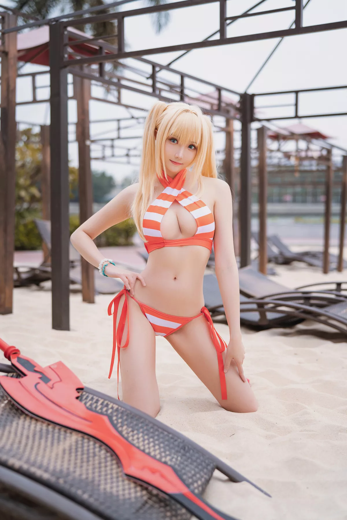 Nero Swimsuit 水着 Cosplay 【瓜希酱】 美女 福报 尼禄