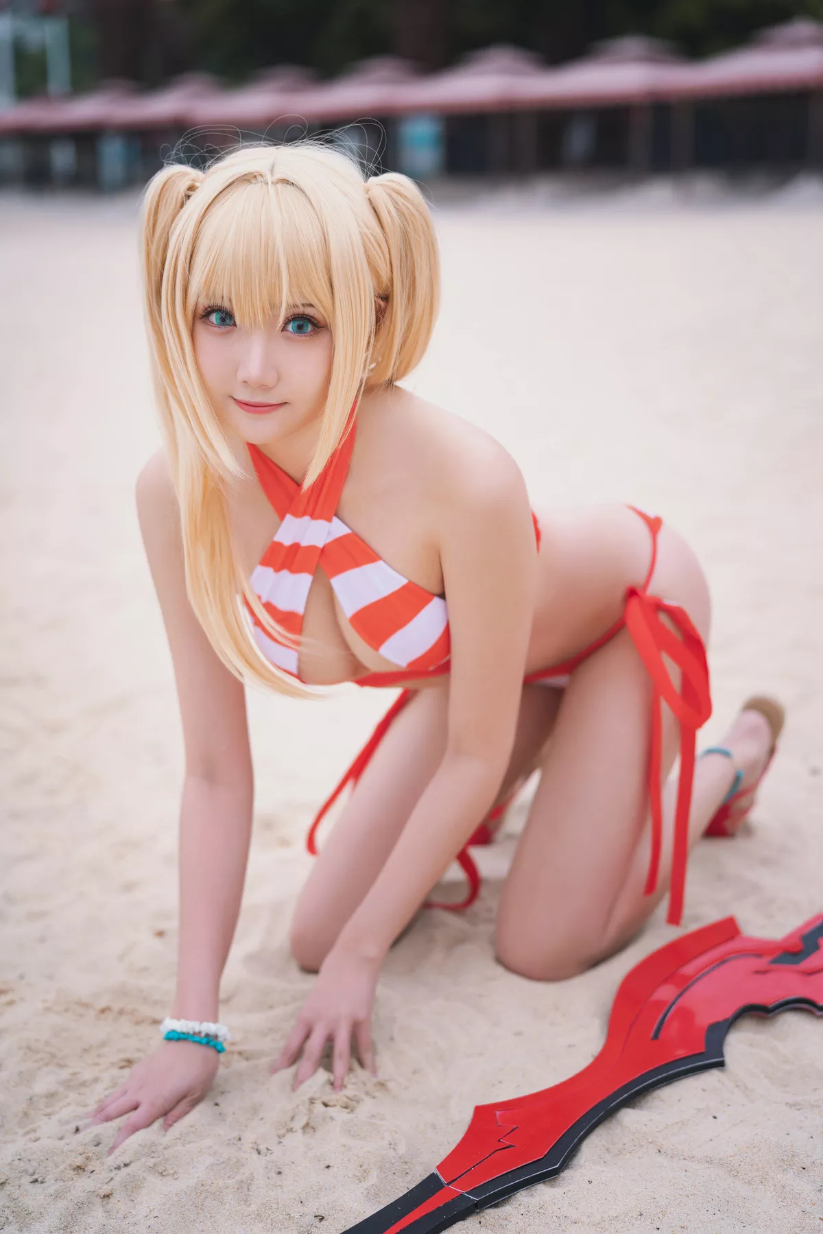 Nero Swimsuit 水着 Cosplay 【瓜希酱】 美女 福报 尼禄