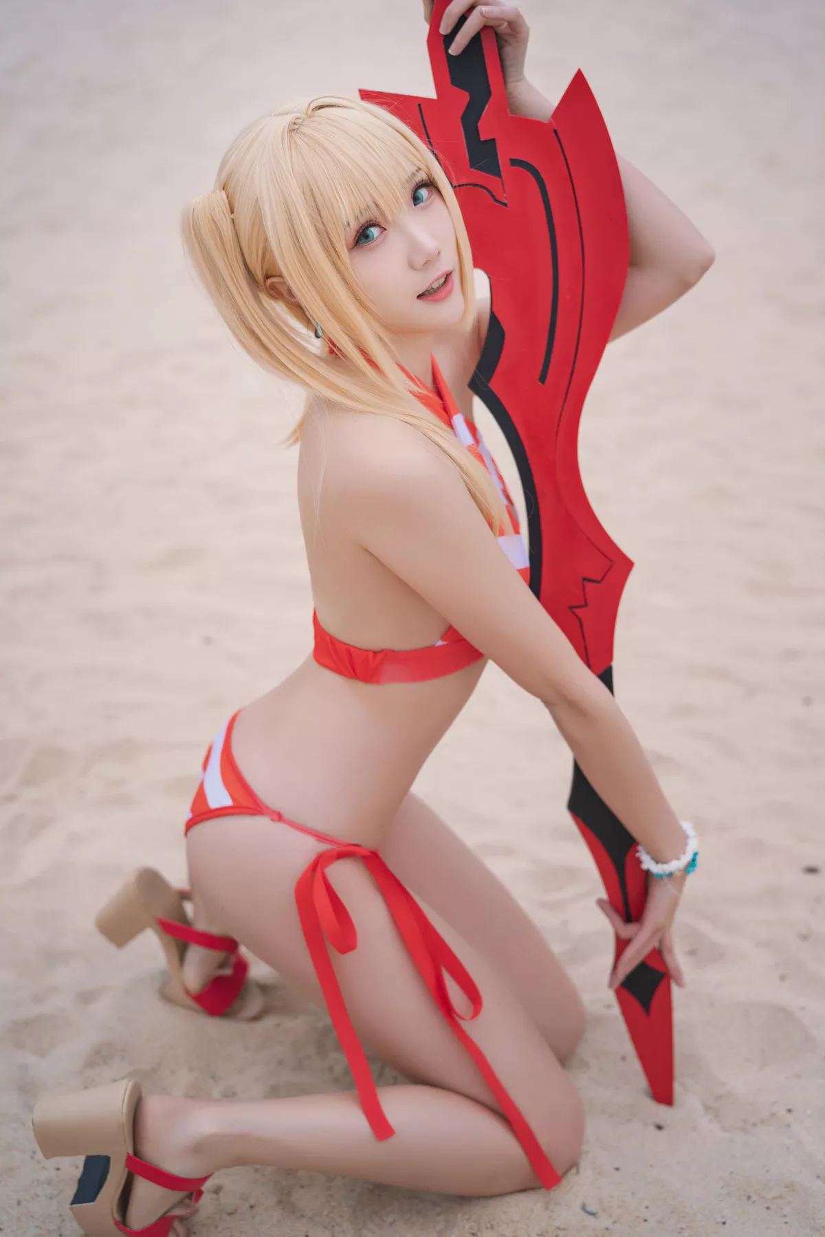 Nero Swimsuit 水着 Cosplay 【瓜希酱】 美女 福报 尼禄
