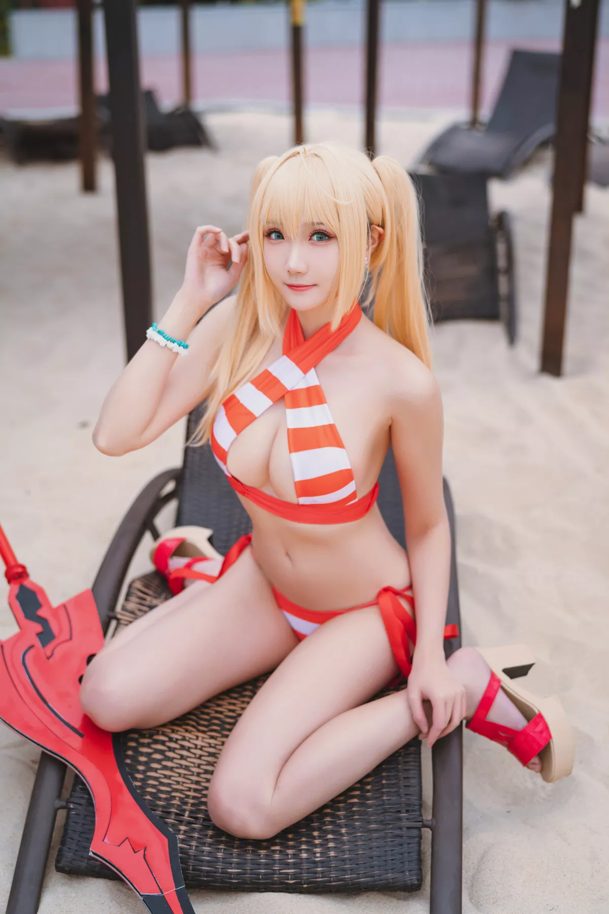 Nero Swimsuit 水着 Cosplay 【瓜希酱】 美女 福报 尼禄