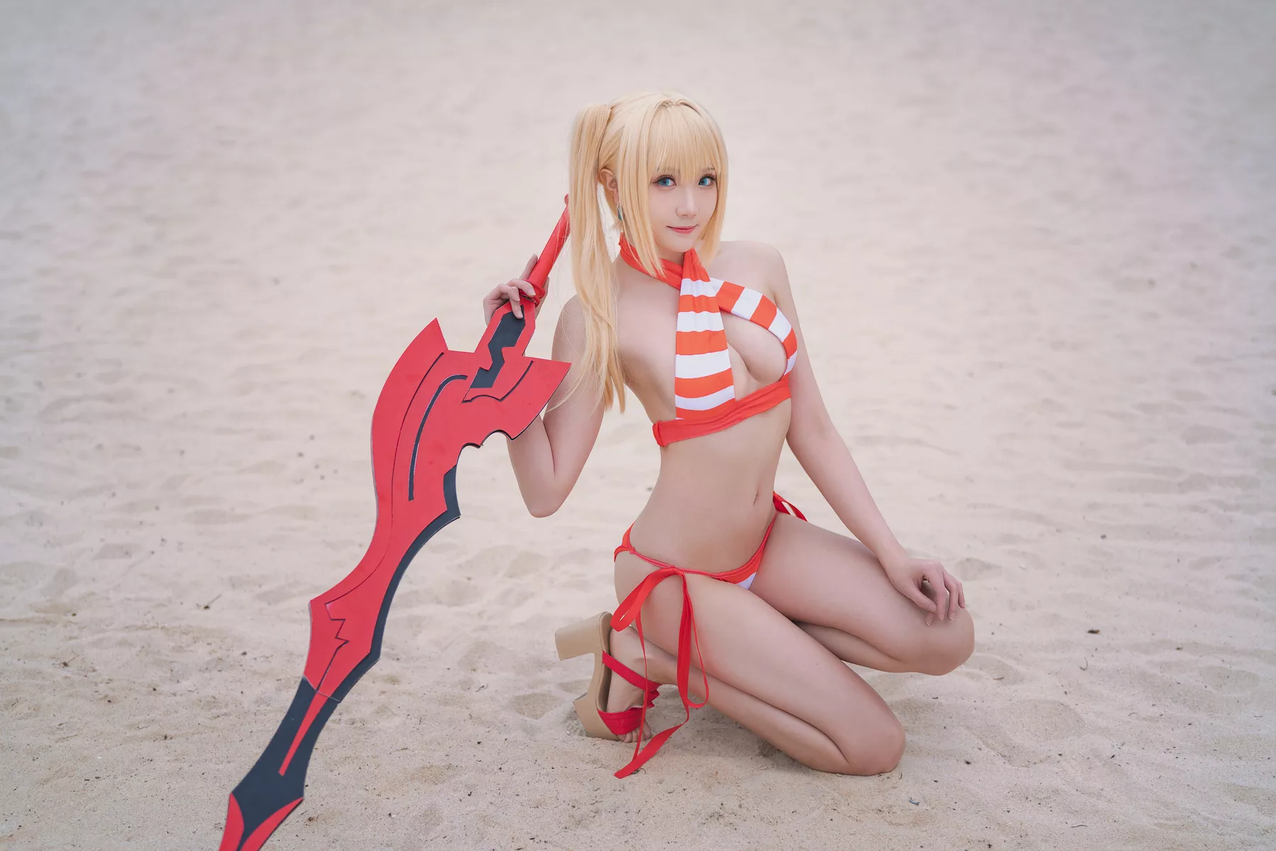 Nero Swimsuit 水着 Cosplay 【瓜希酱】 美女 福报 尼禄