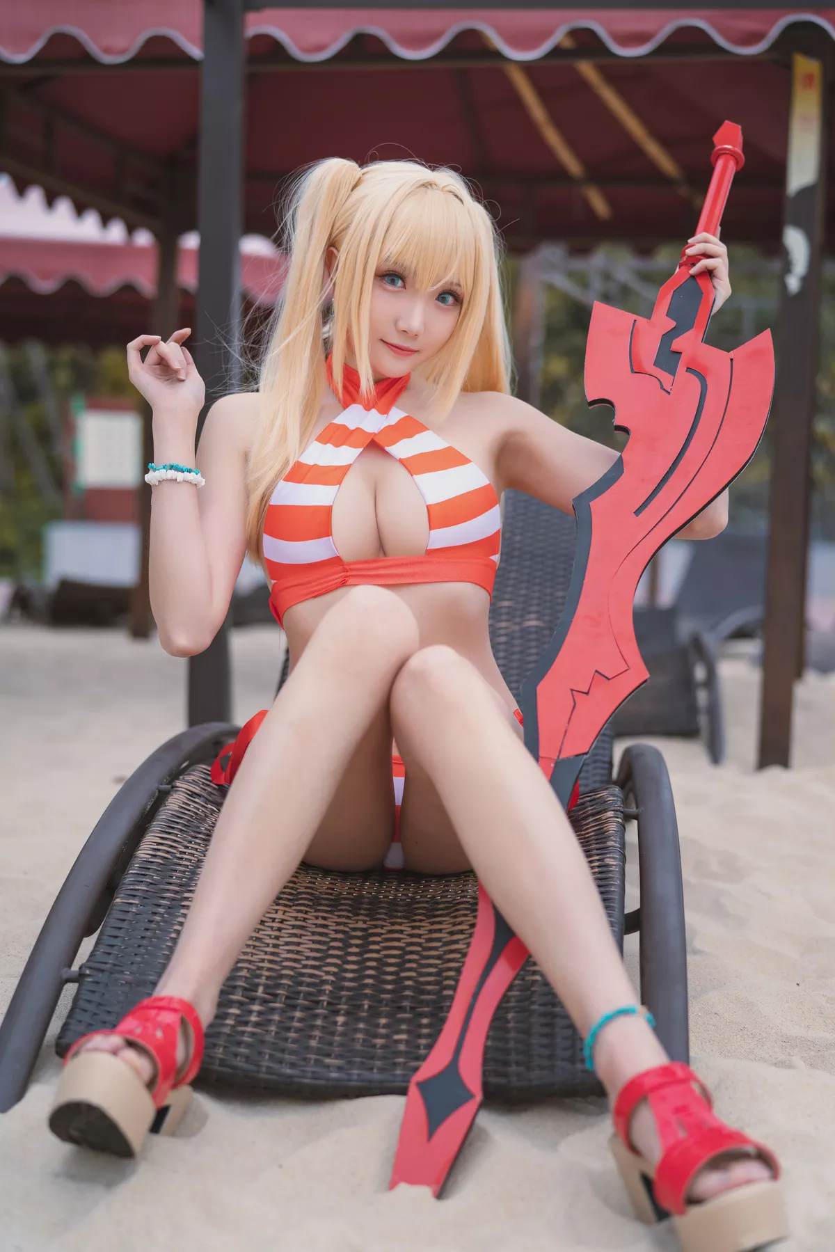 Nero Swimsuit 水着 Cosplay 【瓜希酱】 美女 福报 尼禄