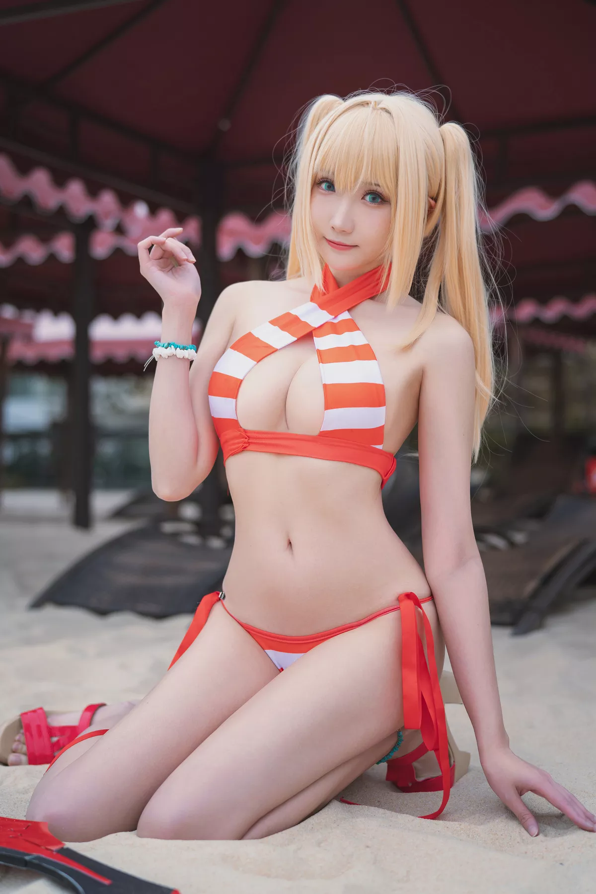 Nero Swimsuit 水着 Cosplay 【瓜希酱】 美女 福报 尼禄