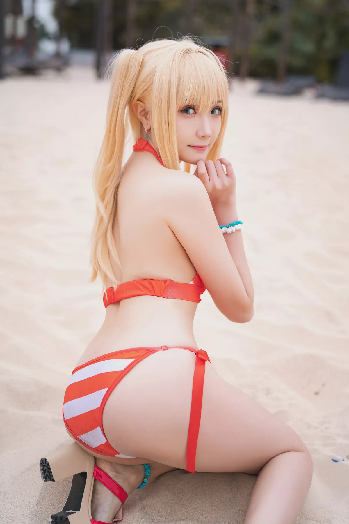 Nero Swimsuit 水着 Cosplay 【瓜希酱】 美女 福报 尼禄
