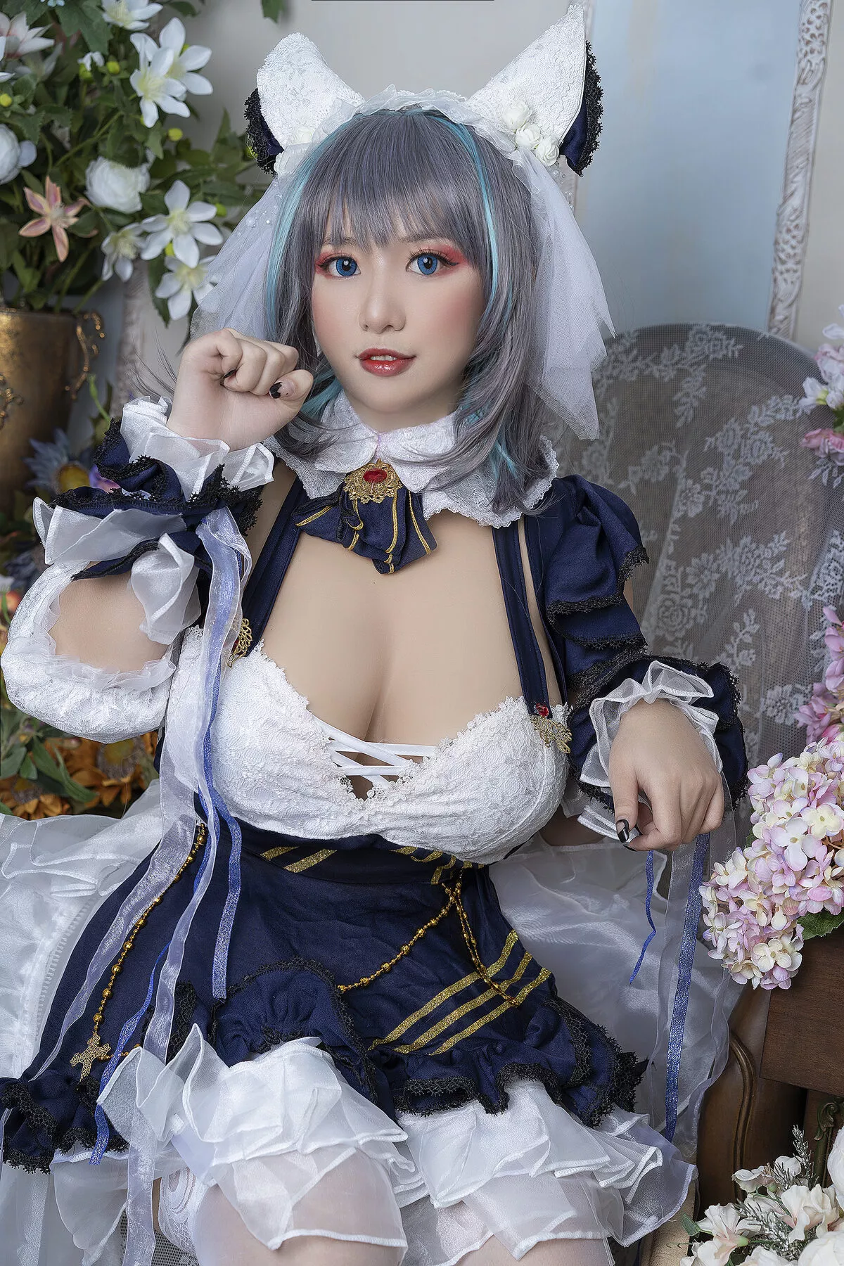 Cheshire 尤物 Cosplay 福利 ちょうの】 【Cho 柴郡 Black Maid No