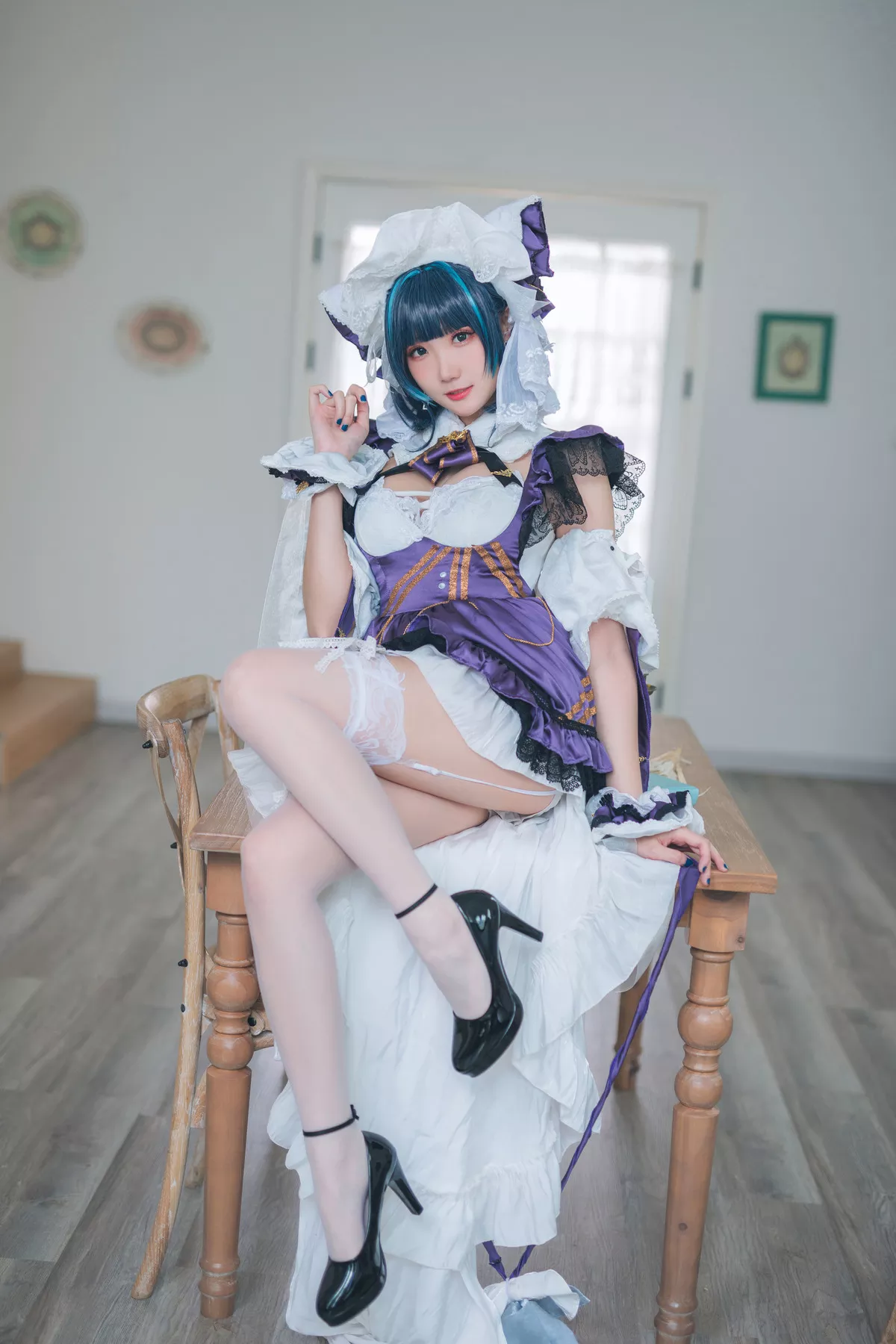 Cosplay 美女 Cheshire Maid 福利 【瓜希酱】 柴郡